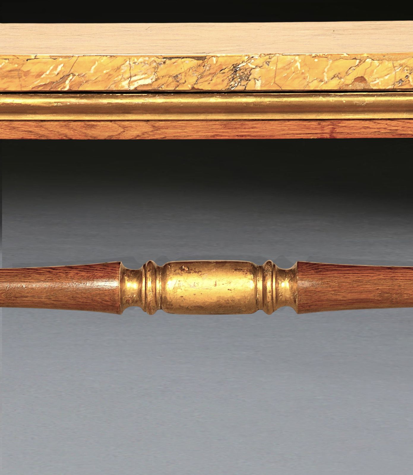 photo for sale Regency Siena Marble, Oak & Giltwood Centre Table