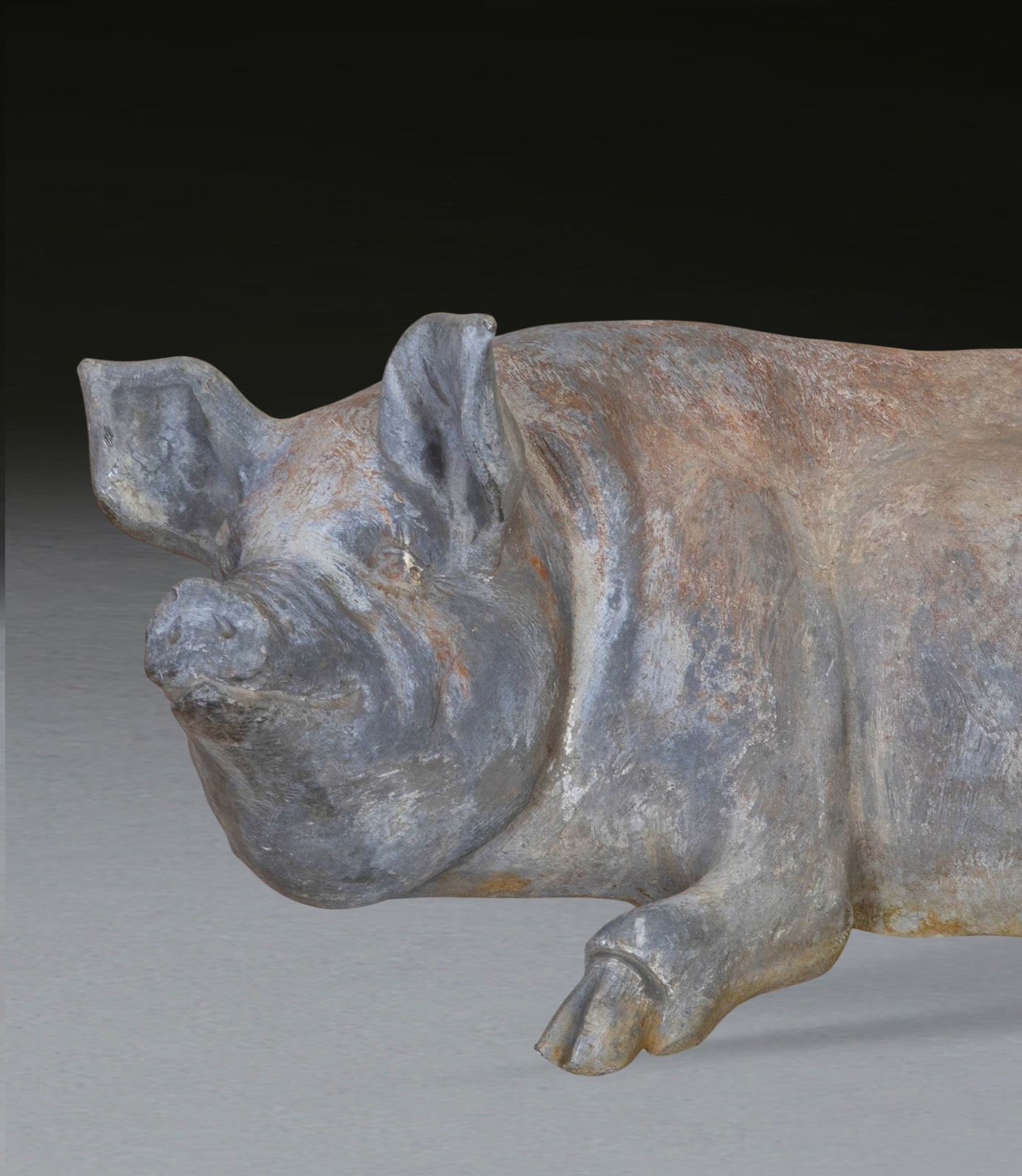 19th Century English Lead Pig photo furniture