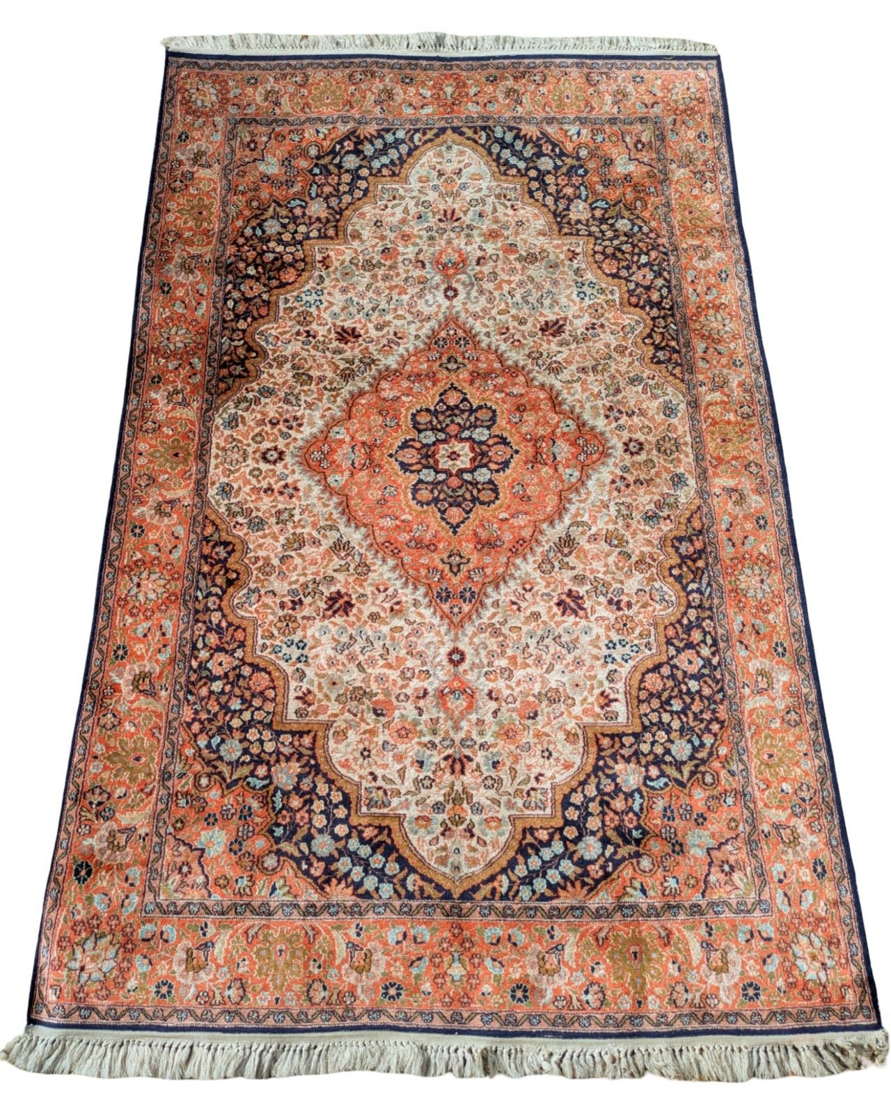Pretty Kashmir Silk Carpet photo vintage