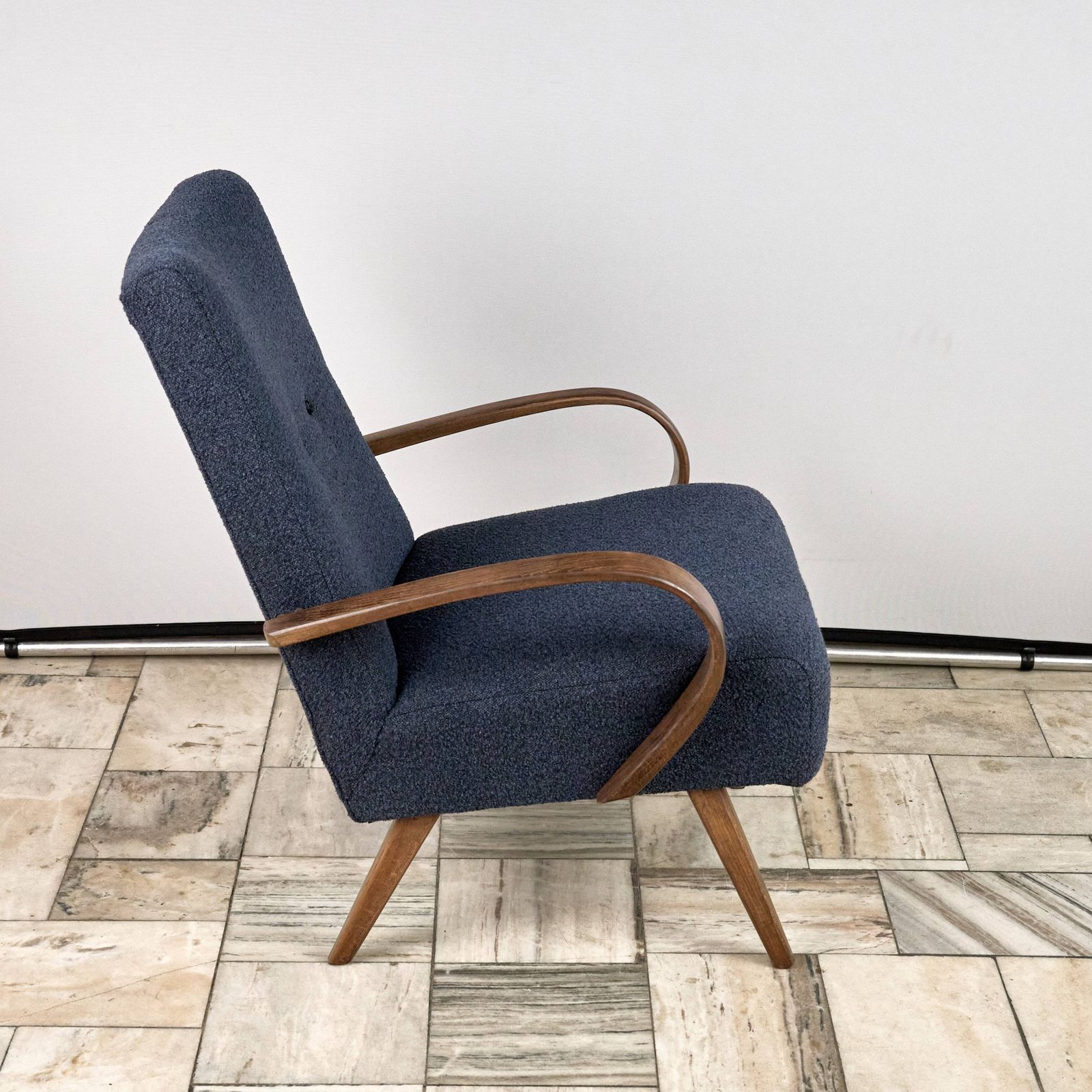 777.0 Vintage Armchair Designed By Jindrich Halabala, 1950s, Czechoslovakia photo