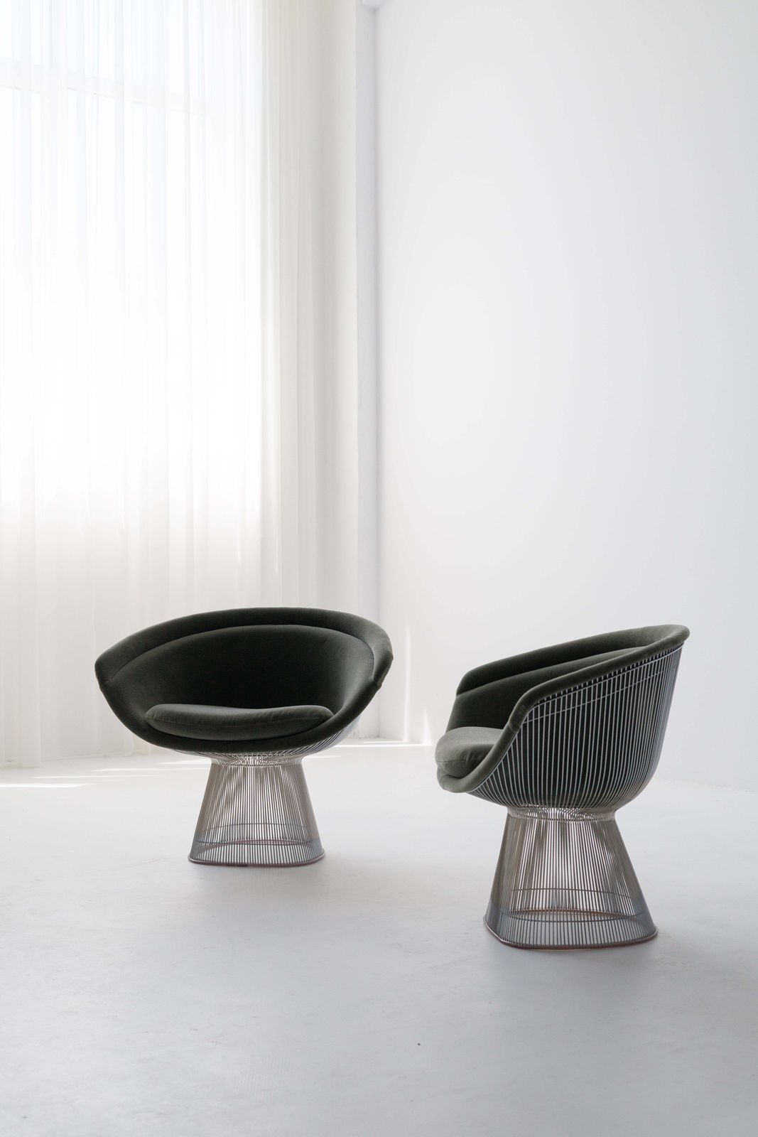Set Of 2 Platner Lounge Chairs By Warren Platner For Knoll photo furniture
