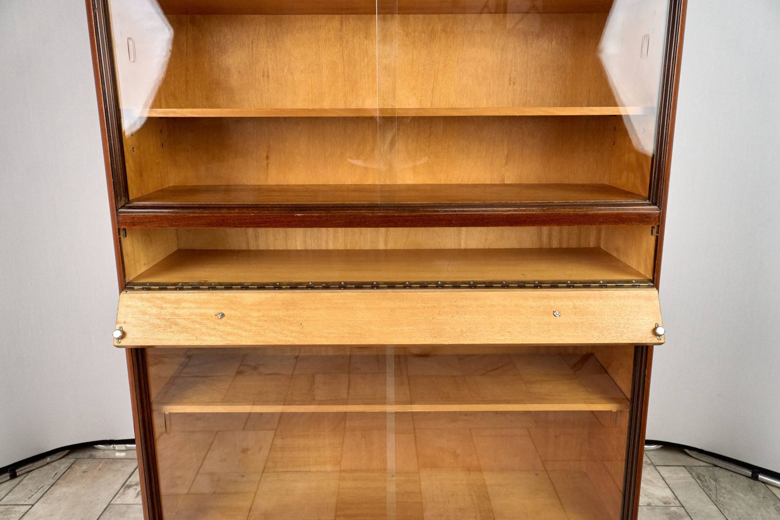 photo for sale Art Deco Bookcase, Vitrine, český Nábytek, 1960, Czechoslovakia