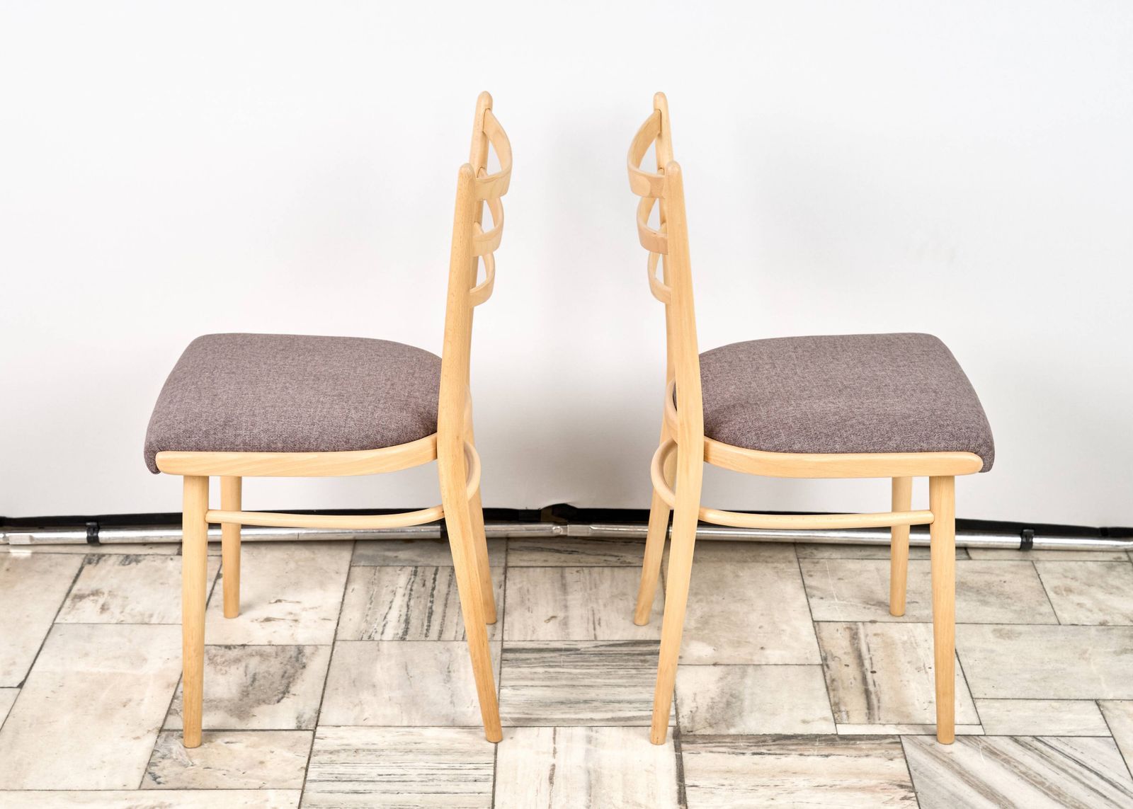 690.0 Set Of 4 Wooden Chairs Jitona 1960s Czechoslovakia photo