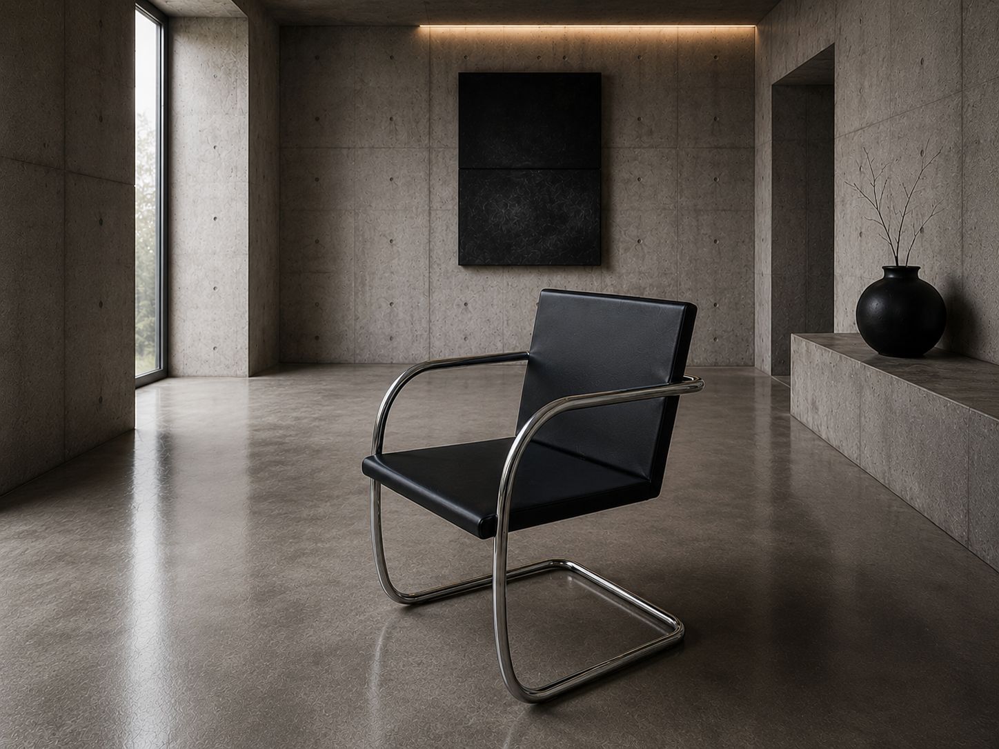 Ludwig Mies Van Der Rohe – ‘Brno’ Chairs,  Brno Tubular Thin Pad Chair Model 245a photo Furniture