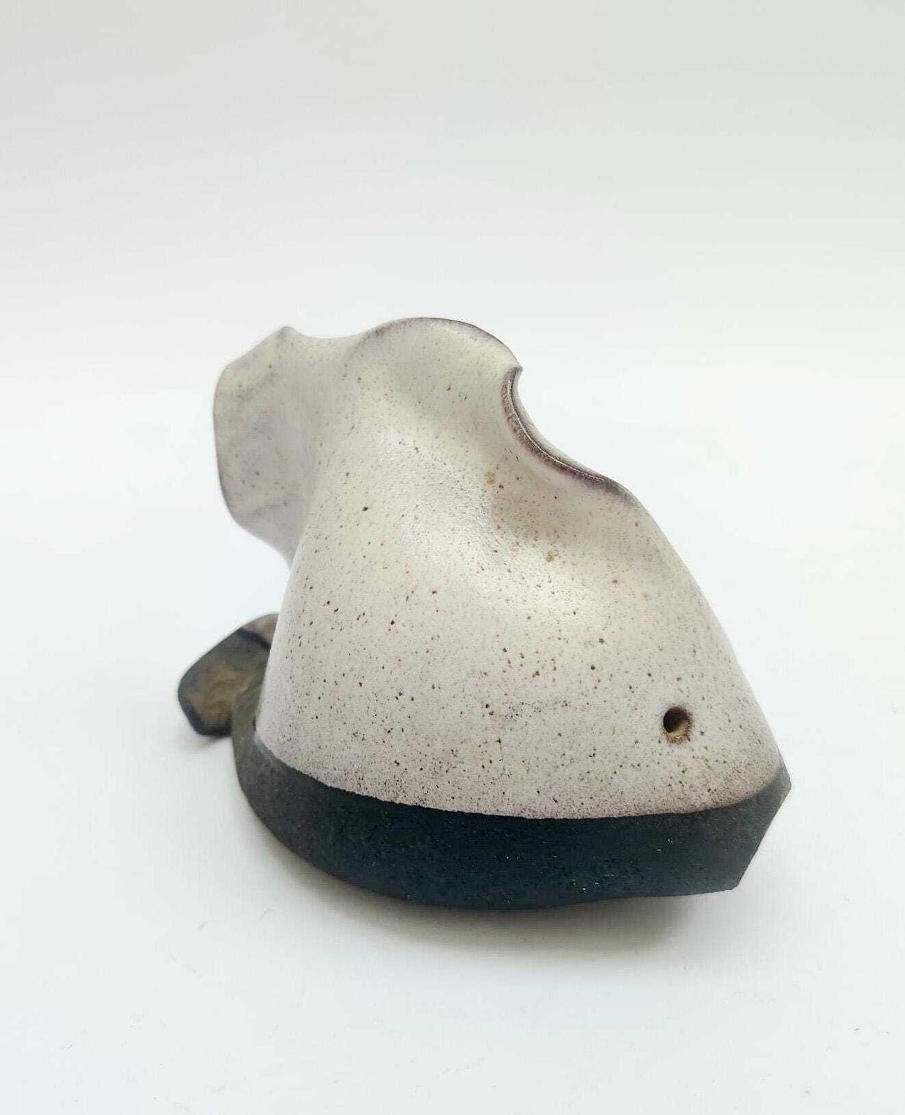Ceramic Sculpture In The Shape Of A Fish, Designed By Alessio Tasca, Vintage Space Age, 1970s