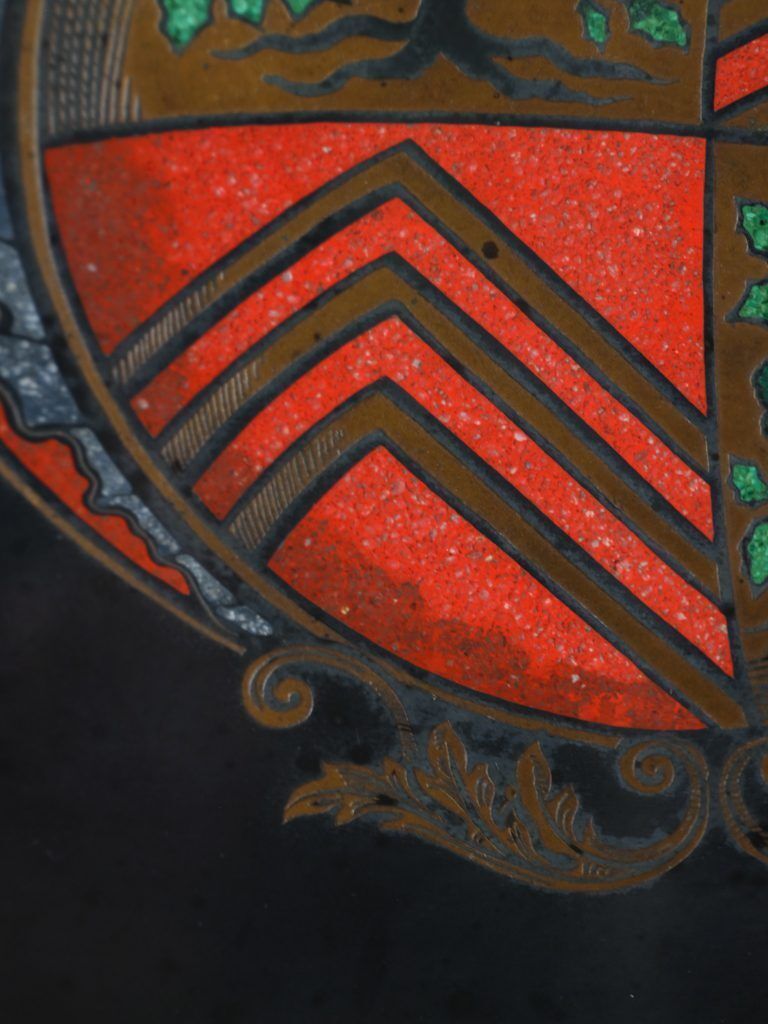 photo for sale Large 19th Century Florentine Heraldic Pietra Dura Plaque, Allegory Of Peace, C.1890