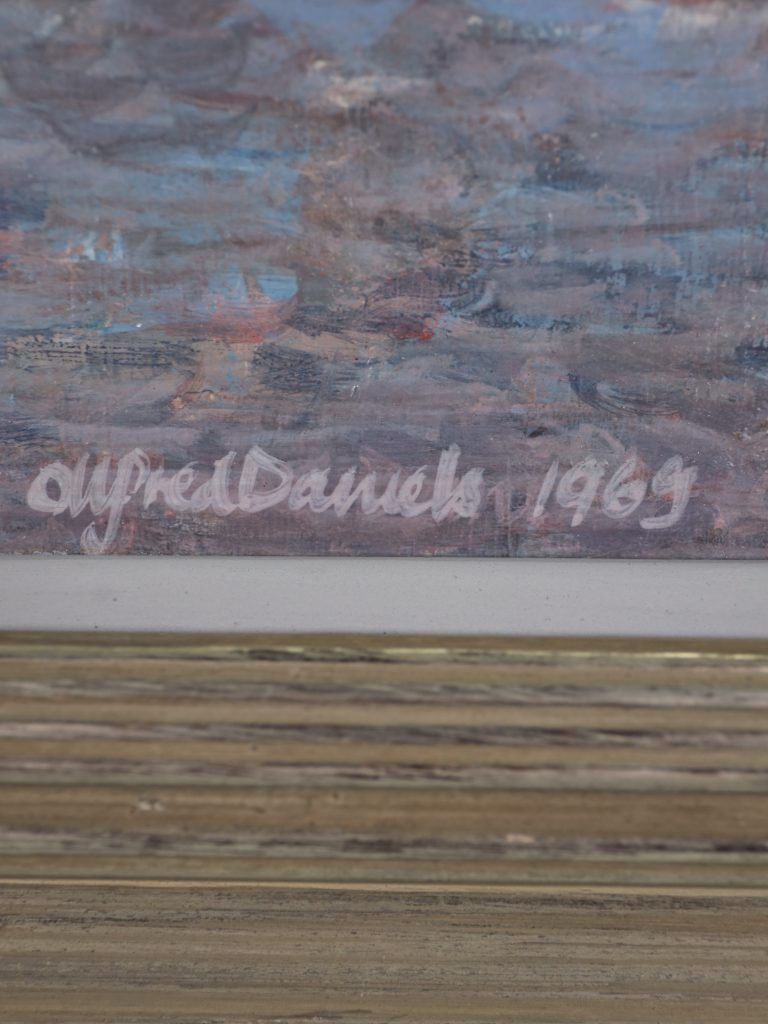 Art Alfred Daniels Rba Rws Oil Painting ‘St. Paul's Across The Thames’ London View, 1969 photo