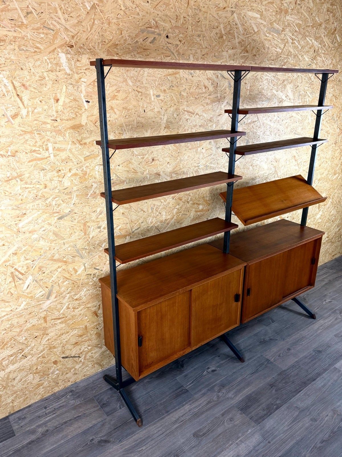 2843.0 60s 70s Teak Shelving System Wall Unit By Olof Pira Sweden Mid Century photo