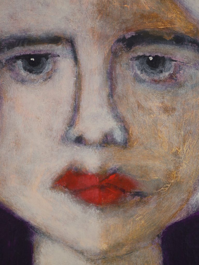 Harry Charles Tim Neo Expressionist Painting ‘Kate At The Show’ From The 'Longhead' Series, 2026 photo vinterior