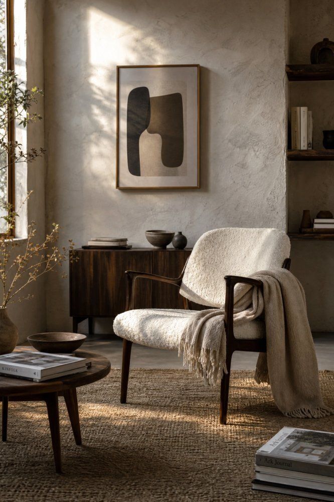 Vintage Scandinavian Teak White Armchair By Inge Andersson For Bröderna Anderssons, 1960s