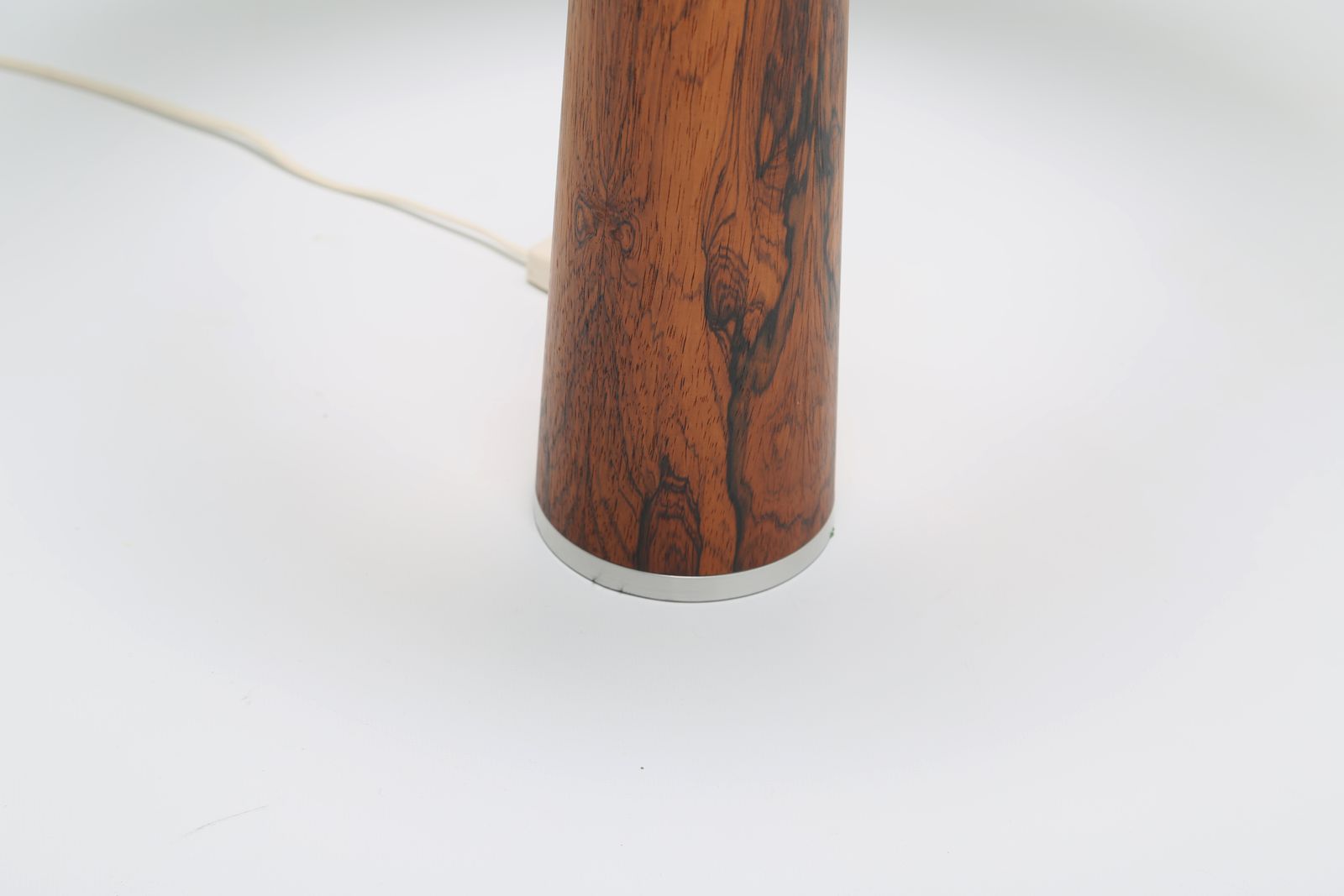Mid Century Modern Sculptural Tapered Brazilian Rosewood Table Lamp, Denmark, 1960s. photo Lighting