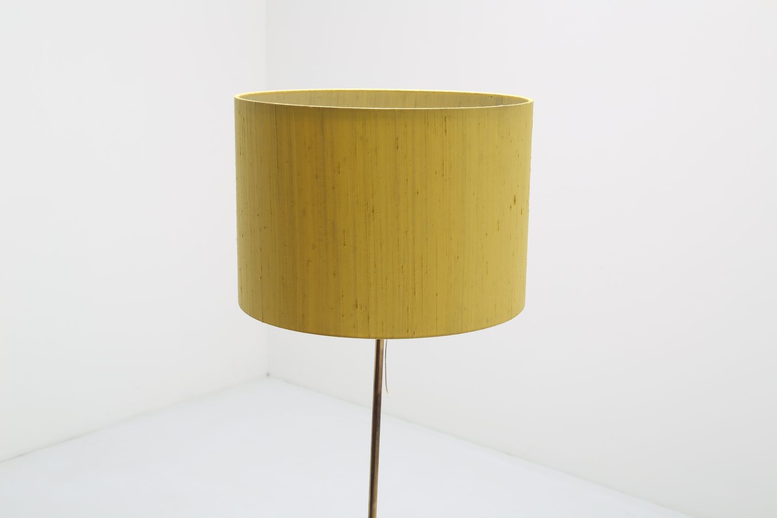 Mid Century Swedish Brass And Frosted Glass Floor Lamp By Falkenbergs Belysning, 1960s photo vintage