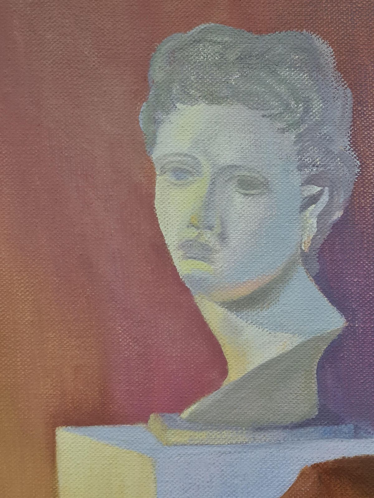 Surrealist Colourful Female Nude Painting, Oil On Canvas, After De Chirico photo Art