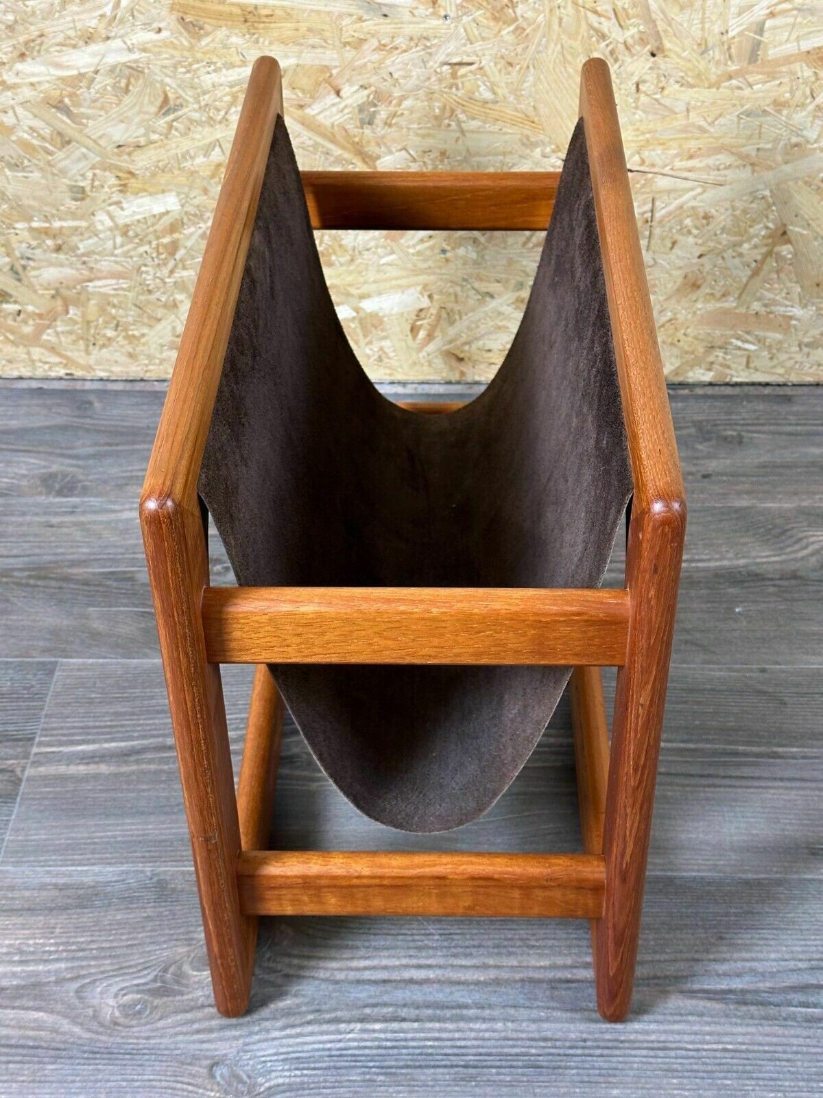 60s 70s Newspaper Holder Newspaper Stands R Aksel Kjersgaard Made Of Teak & Leather photo buy