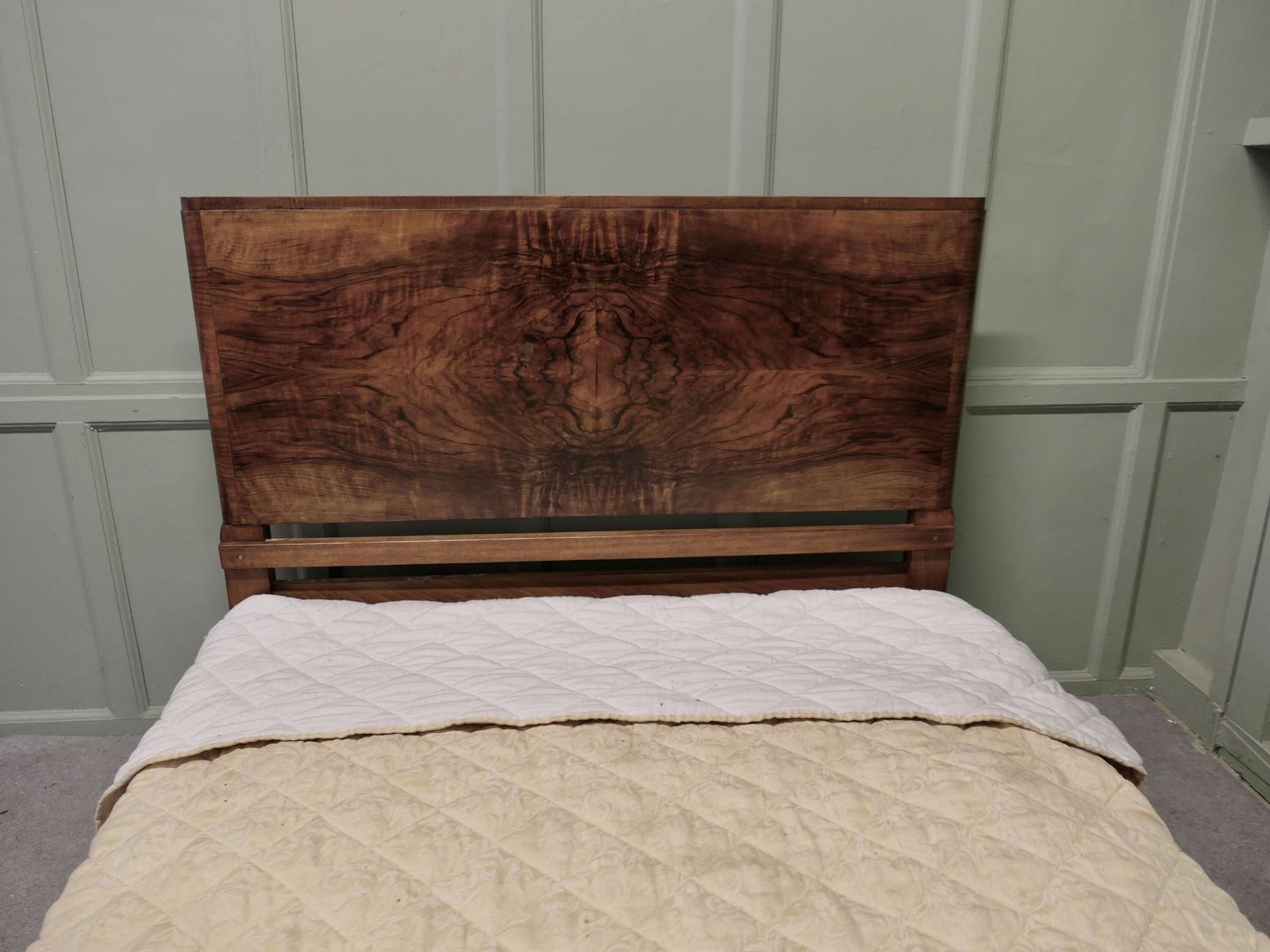 Art Deco Bur Walnut 4ft6” Double Bed This Is A Very Stylish Bur Walnut Bed photo furniture