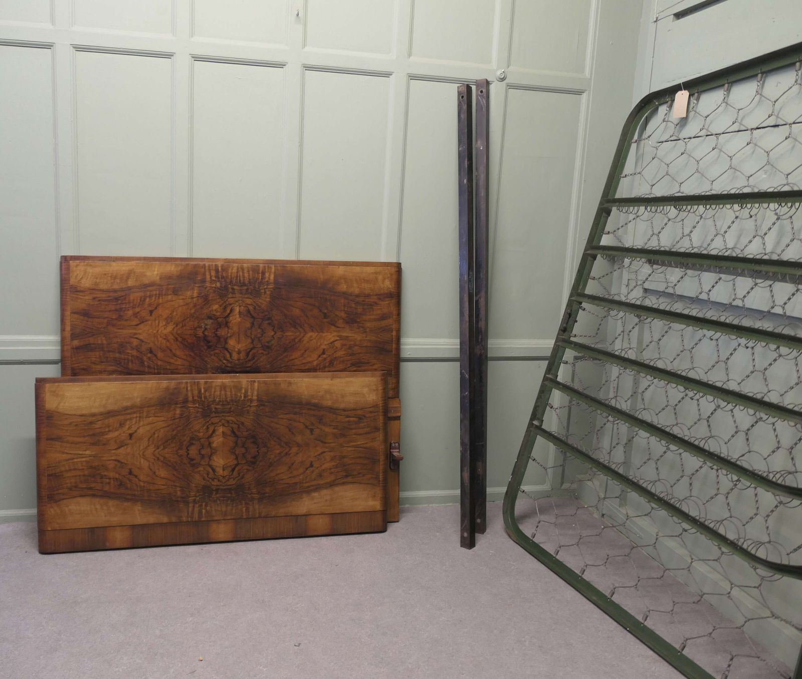 Art Deco Bur Walnut 4ft6” Double Bed This Is A Very Stylish Bur Walnut Bed photo 1500.0