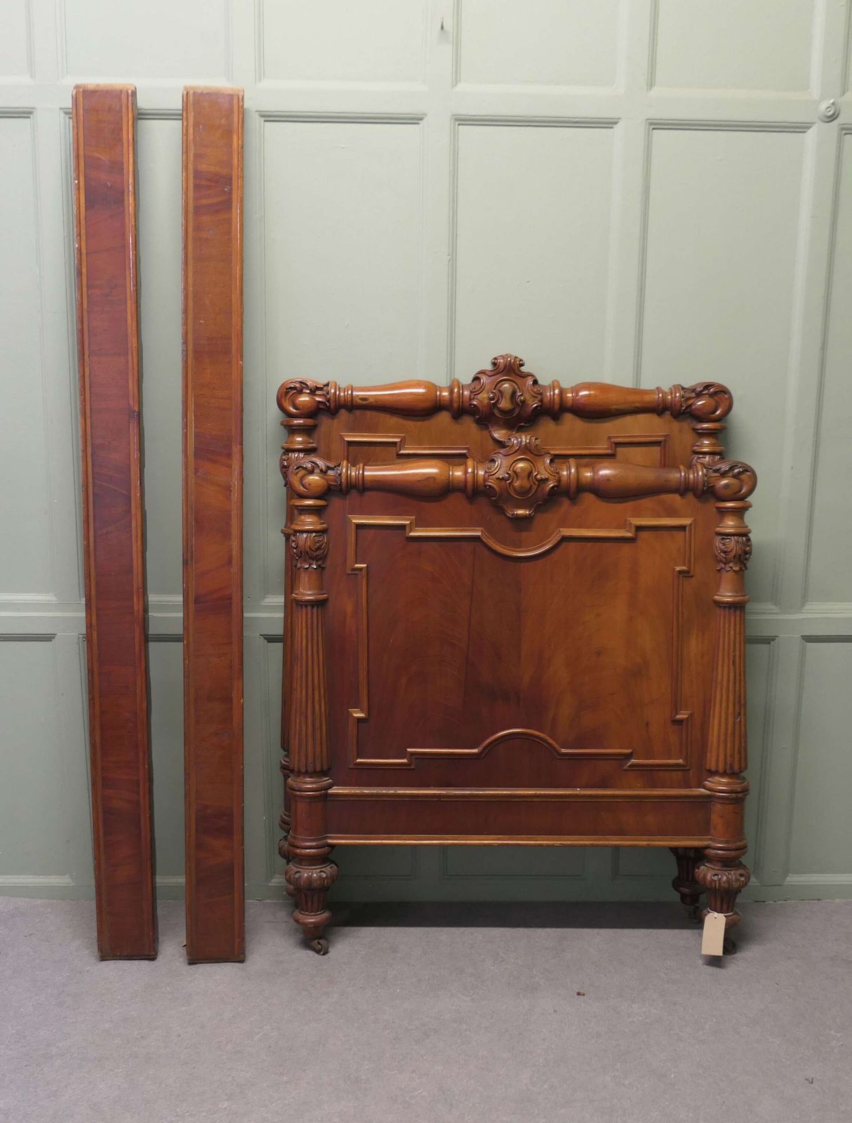 19th Century French Empire Style Bed Or Single Bed. The Bed Is Made In Beautiful Cherry photo vinterior
