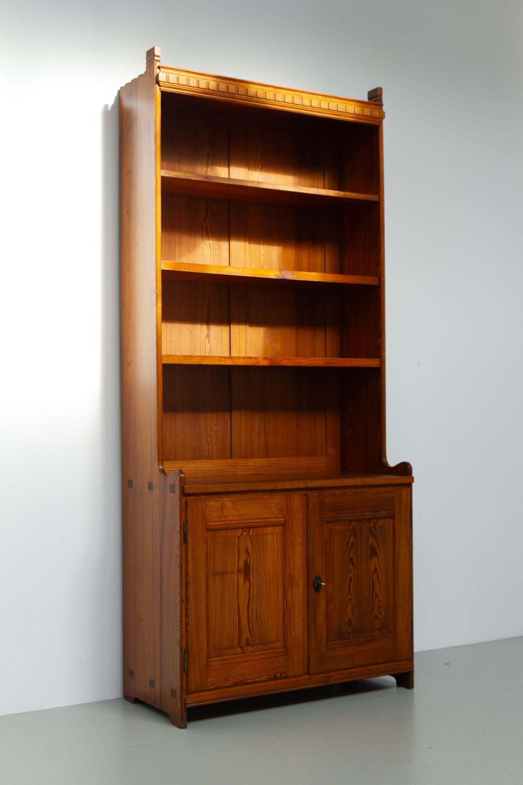 Antique Oregon Pine Bookcase By Martin Nyrop For Rud Rasmussen, Denmark 1905. photo for sale