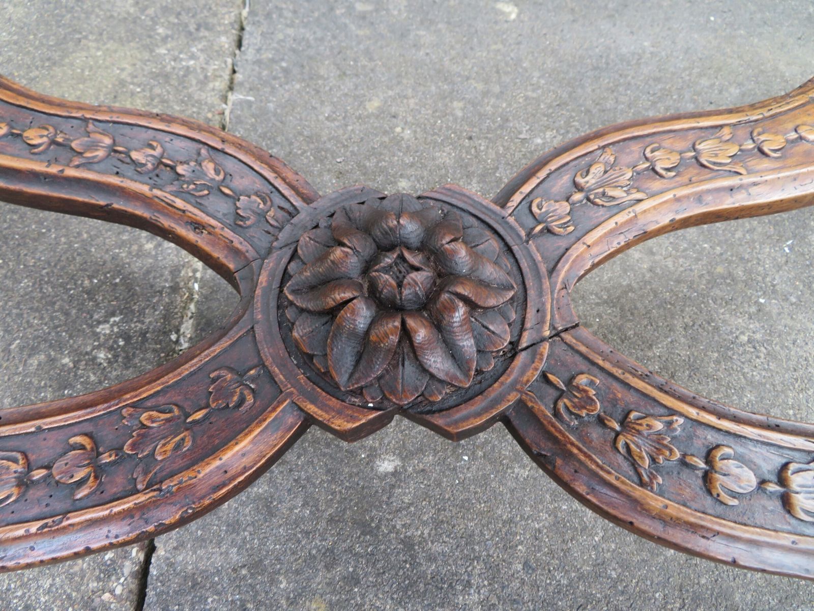 Italian Carved Walnut Baroque Console Side Table photo Furniture