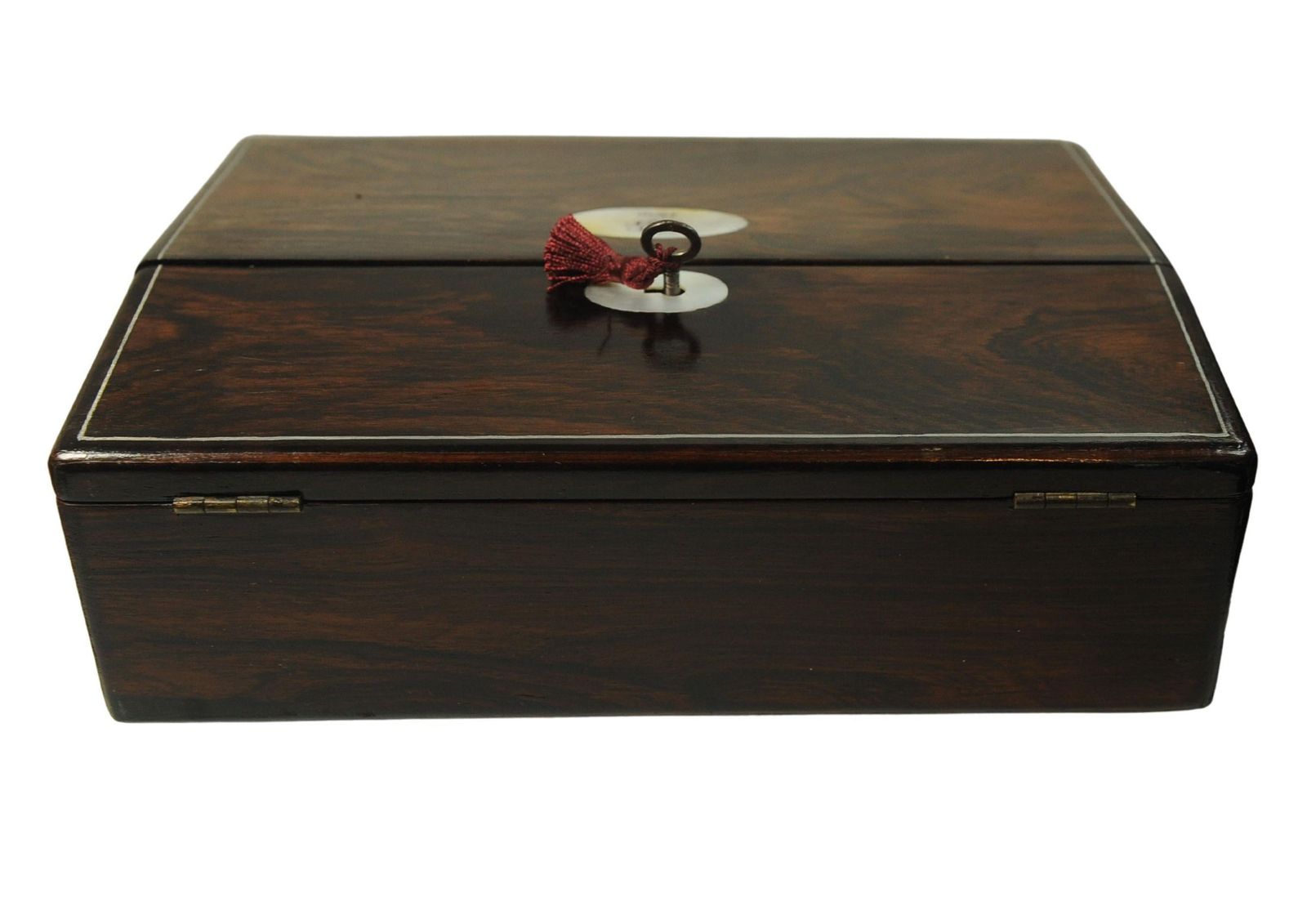 19th Century Rosewood Writing Slope Decorated With Beautiful Inlay Throughout photo vinterior