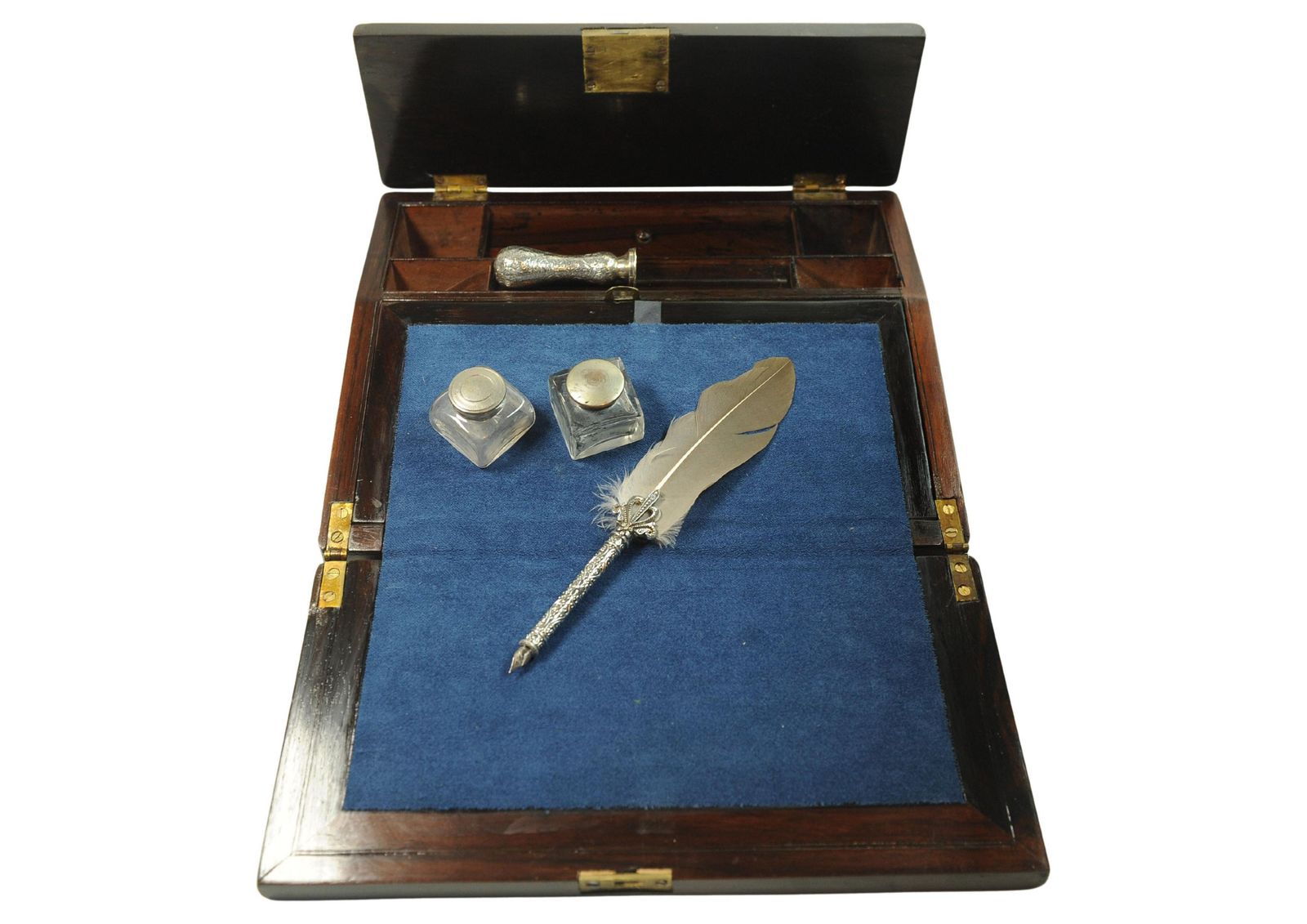 19th Century Rosewood Writing Slope Decorated With Beautiful Inlay Throughout