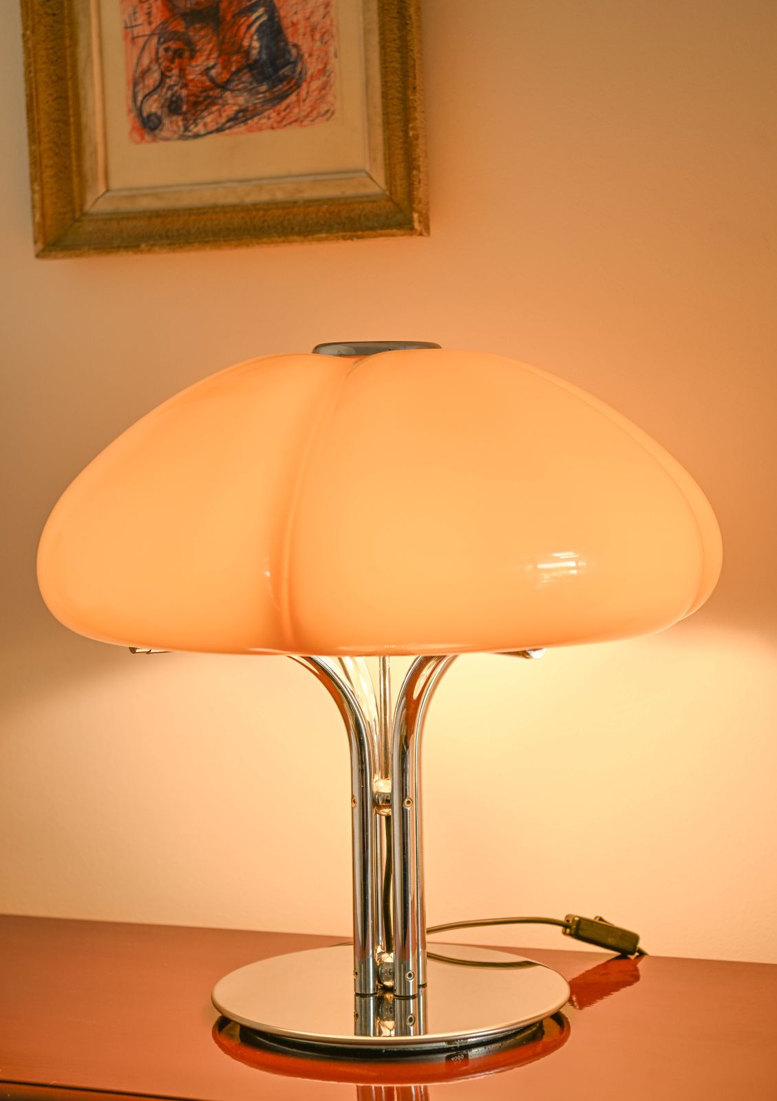 Harvey Guzzini Quadrifoglio' Table Lamp By Ufficio Progetti For Guzzini, 1970s photo furniture