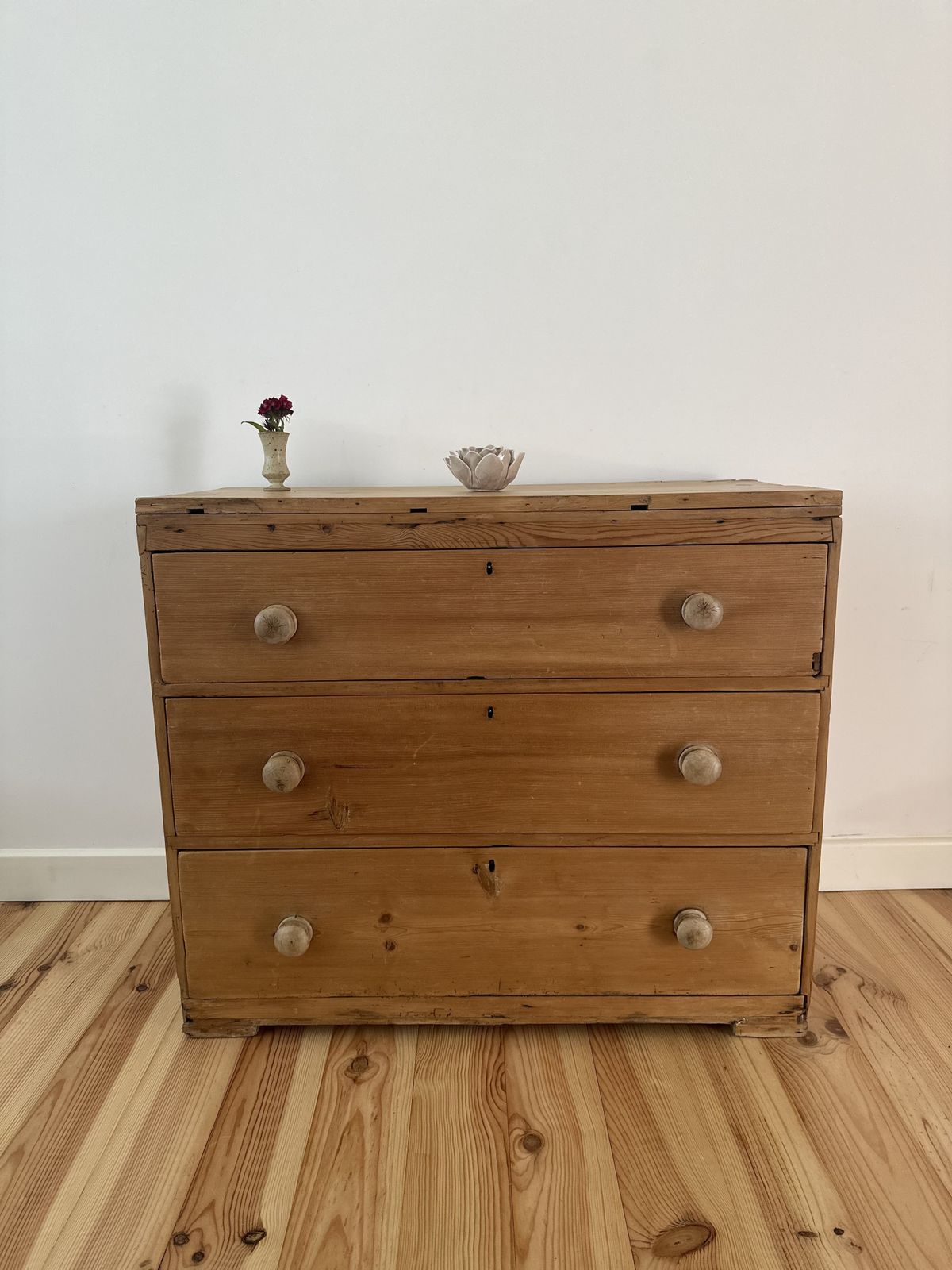 Antique Pine Chest Of Drawers Stripped Pine photo for sale