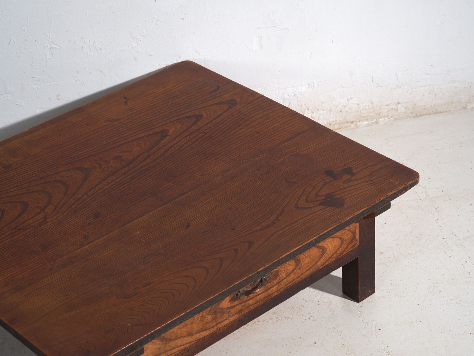 Antique Japanese Low Table With Pass Through Drawer In Keyaki – Japan, Circa 1920 photo Furniture