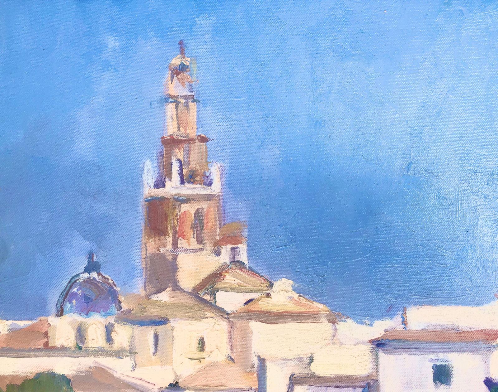 Rafael Duran Benet Mediterranean Andalusian Townscape Carmona Spain Post Impressionist Oil Painting 2005 photo Art