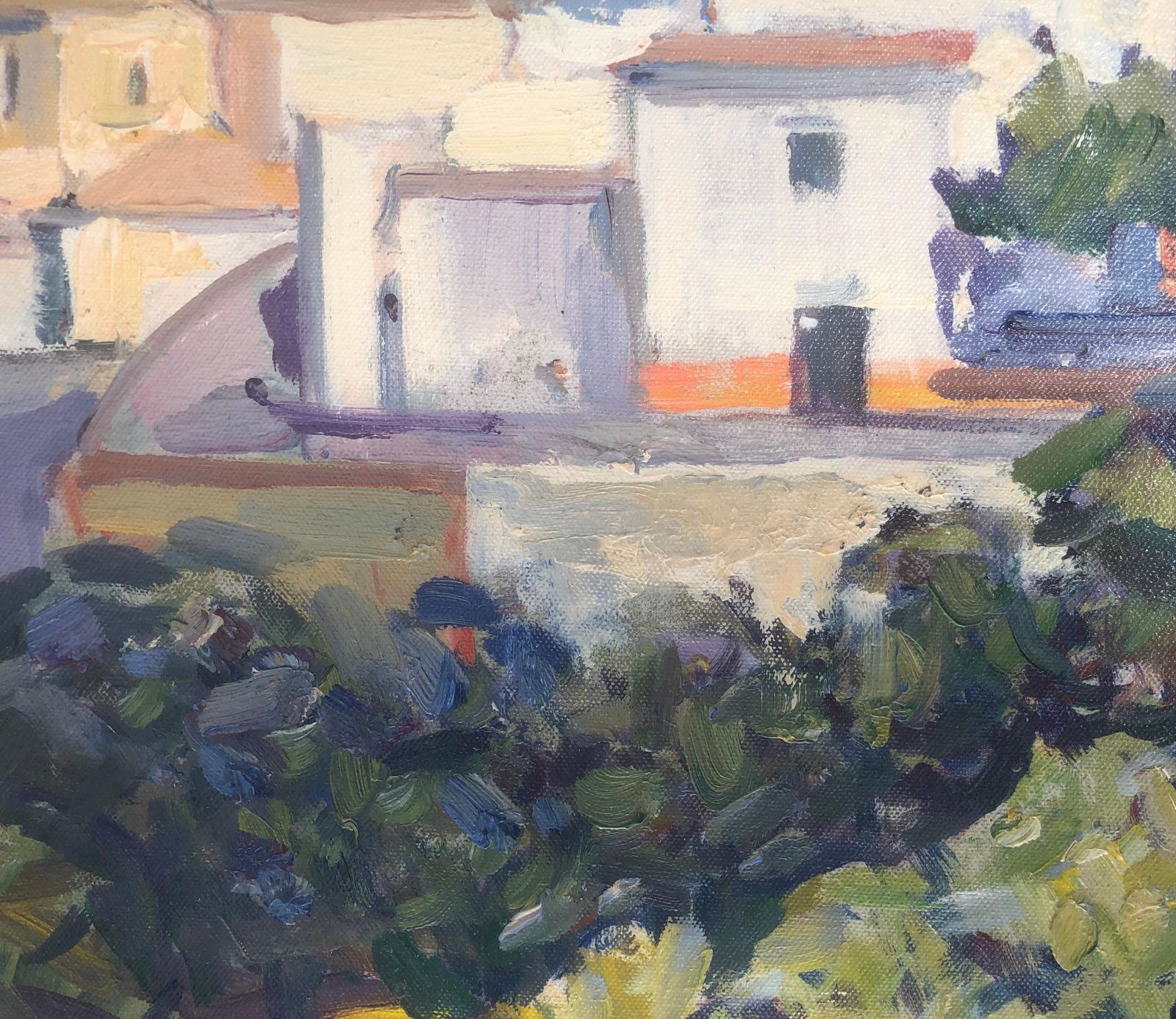 Rafael Duran Benet, paysage urbain méditerranéen andalou, Carmona, Espagne, huile post-impressionniste, 2005 photo 800.0