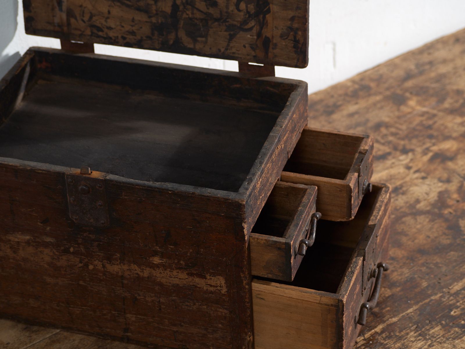 Antique Small Japanese Chest With Drawers – Japan, Circa 1900 photo for sale