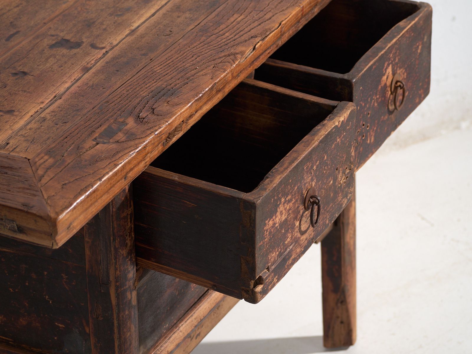 Antique Chinese Console With Three Drawers And Dark Patina – China, Circa 1900 photo 803.0