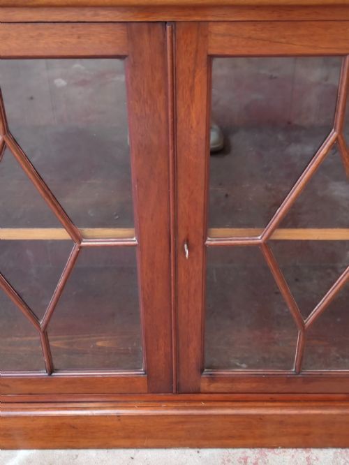 Antique Victorian Mahogany Astragal Glazed Victorian Adjustable Bookcase photo buy