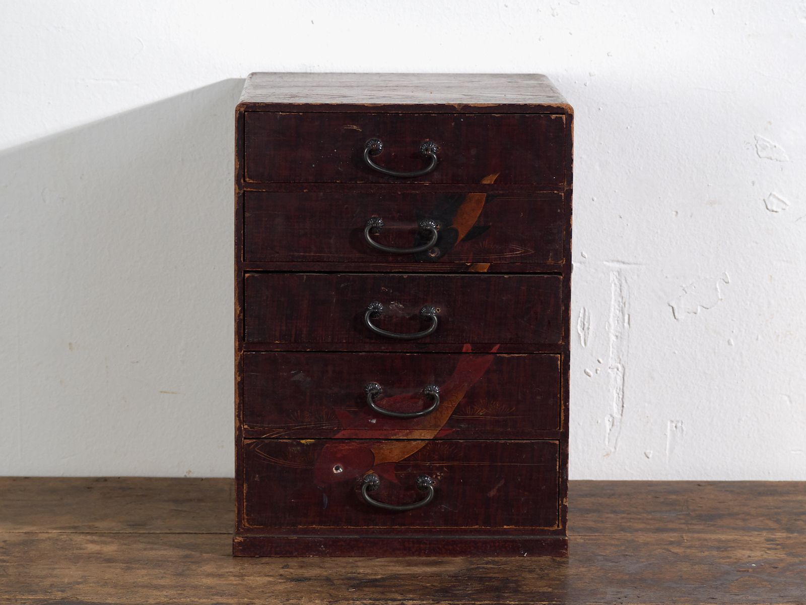 Antique Japanese Kodansu Lacquered With Five Drawers – Japan, Circa 1900 photo vinterior