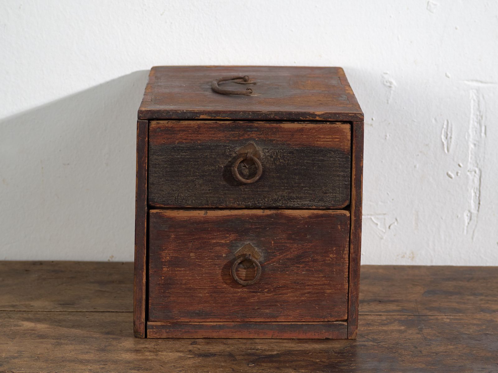 Antique Small Lacquered Japanese Chest With Two Drawers – Japan, Circa 1910 photo Furniture