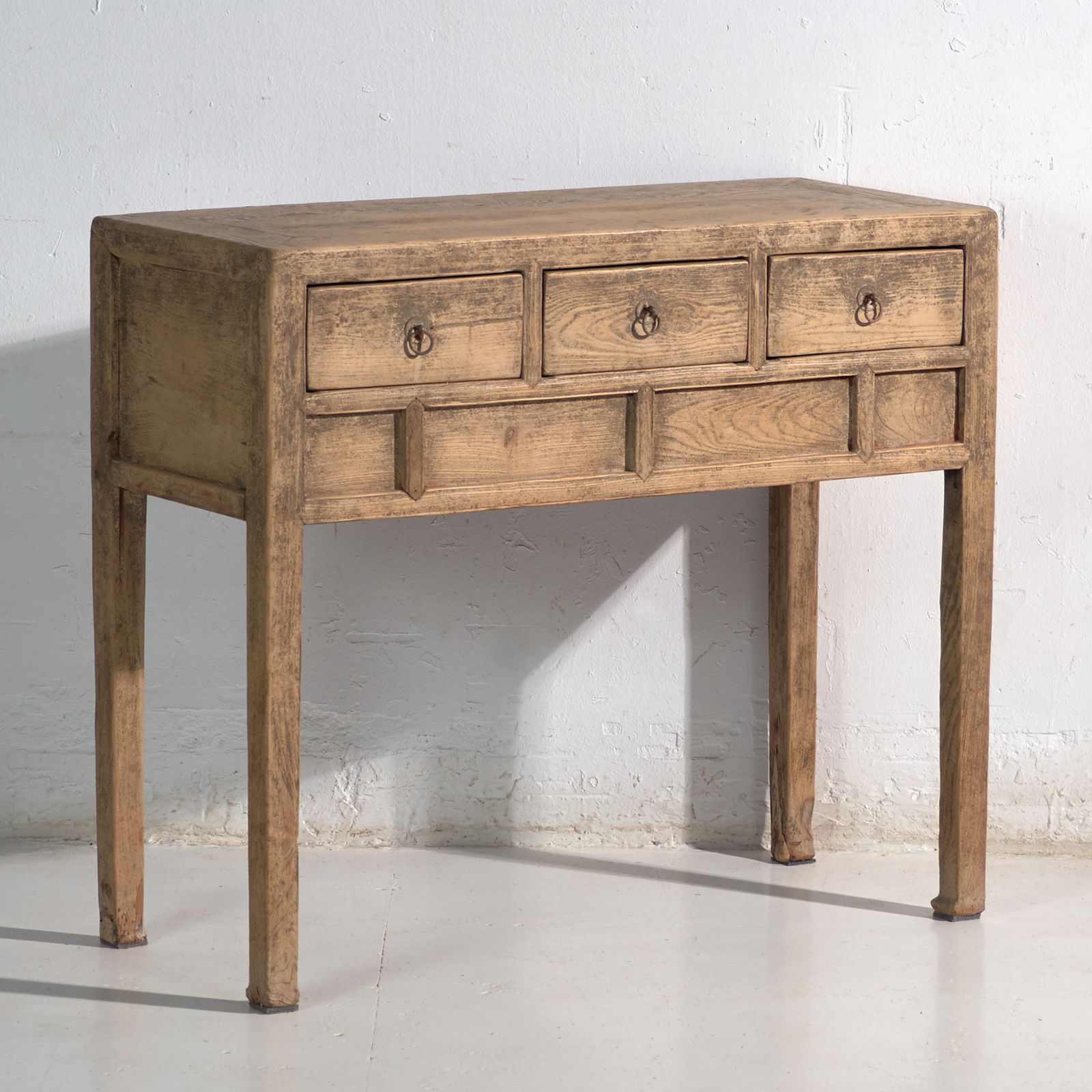 Antique Console In Fir With Three Drawers – China, Circa 1930