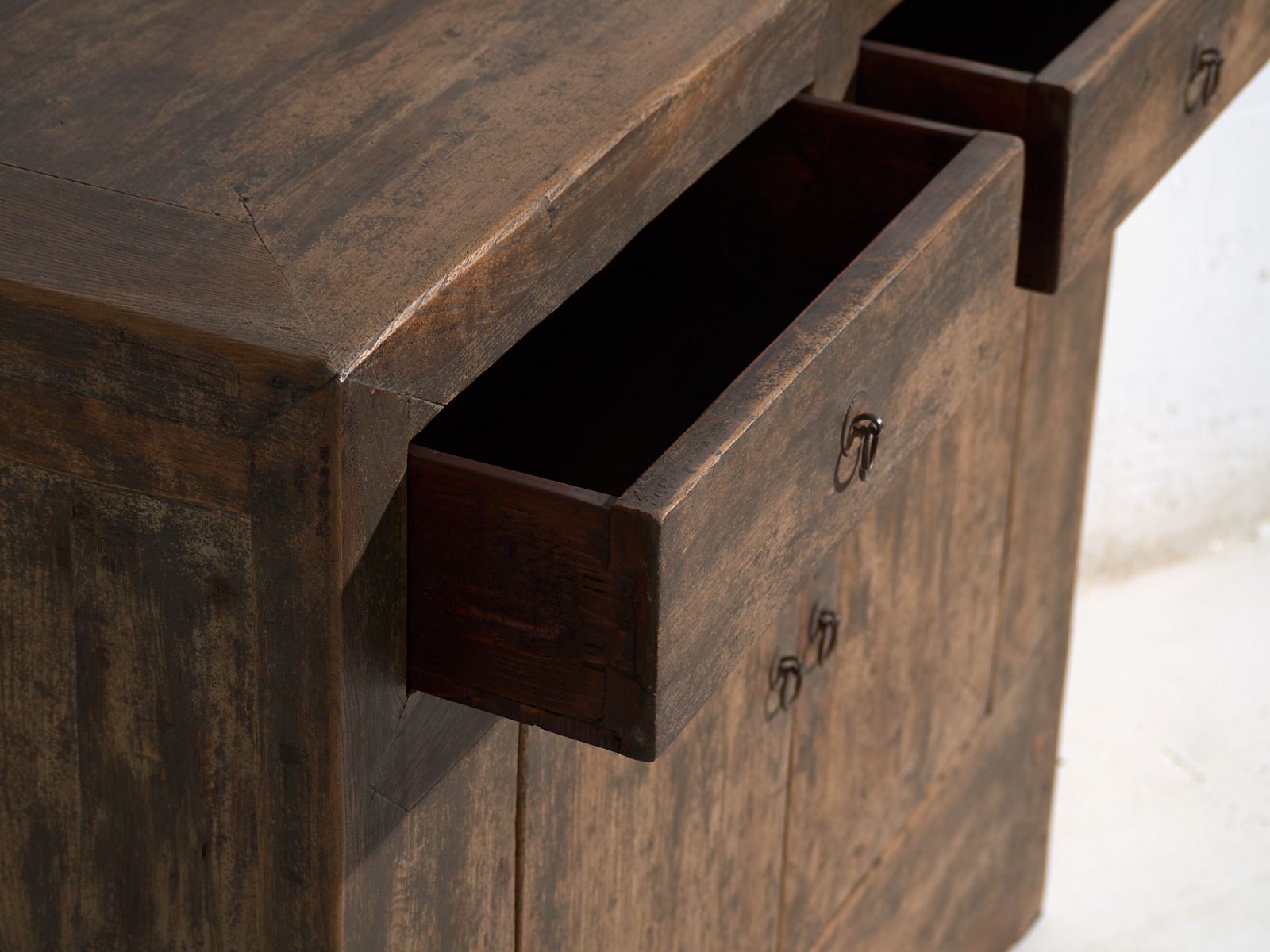 Antique Sideboard In Fir With Two Drawers And Two Doors – China, Circa 1930 photo Furniture