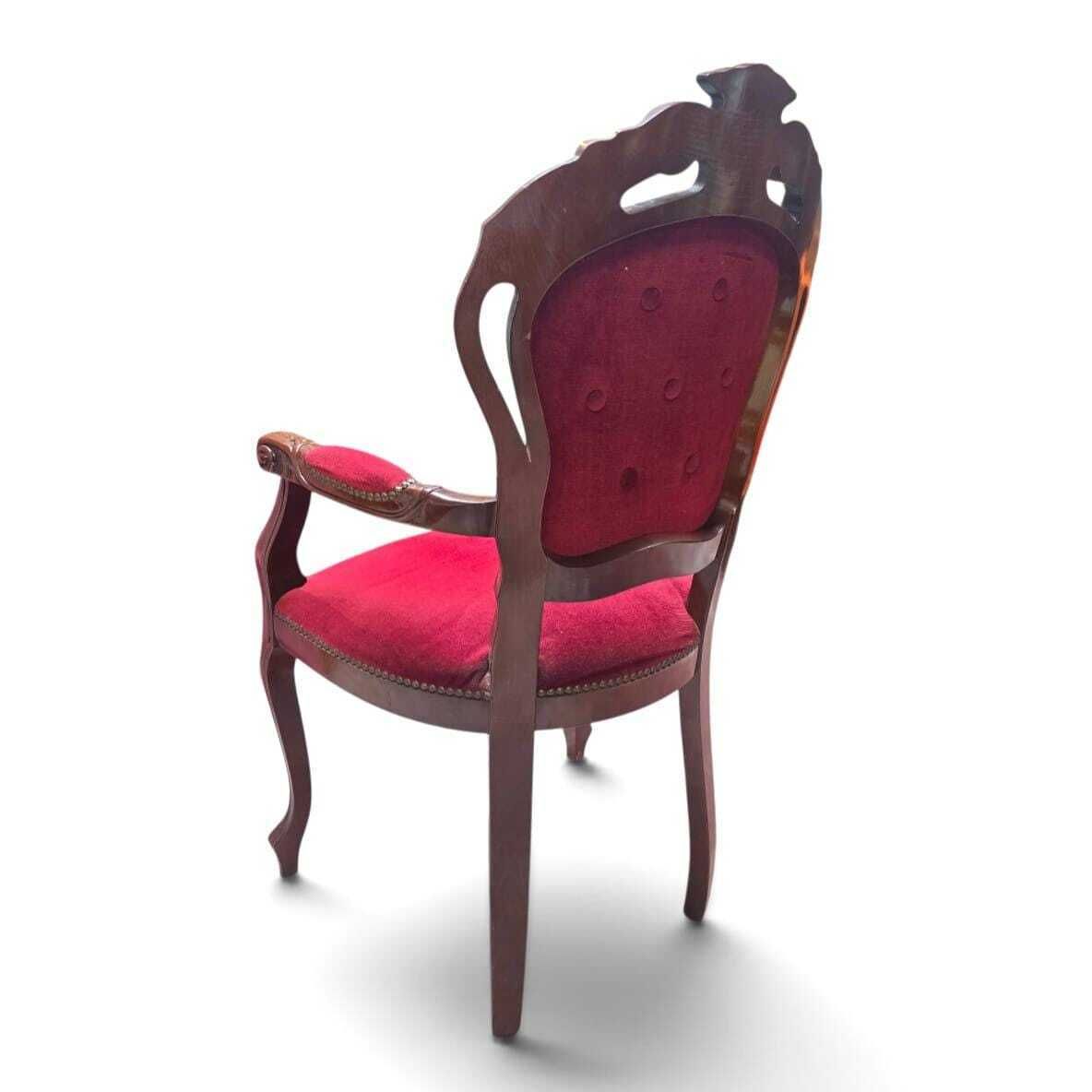 Vintage Victorian Style Dining Chairs / Set Of 6 / Carver & Side Chairs / C1970 photo vintage