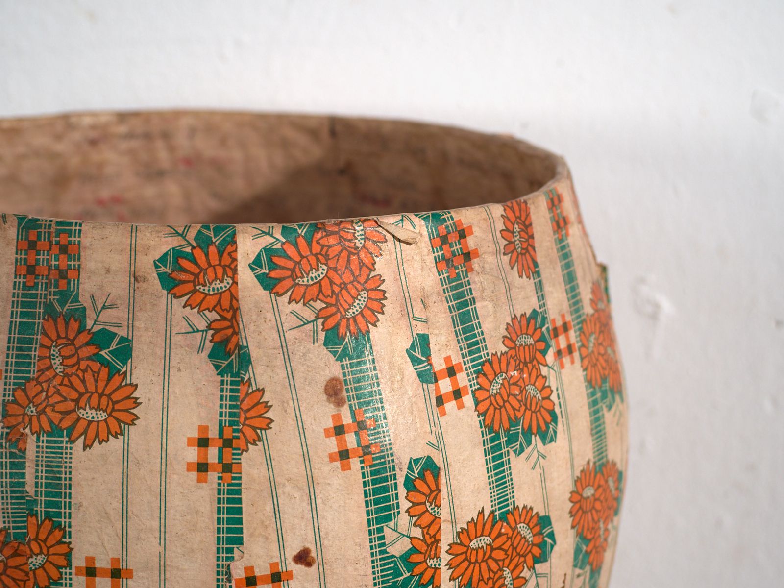 Antique Chinese Papier Mâché Basket With Floral Motifs – China, Circa 1930 photo furniture