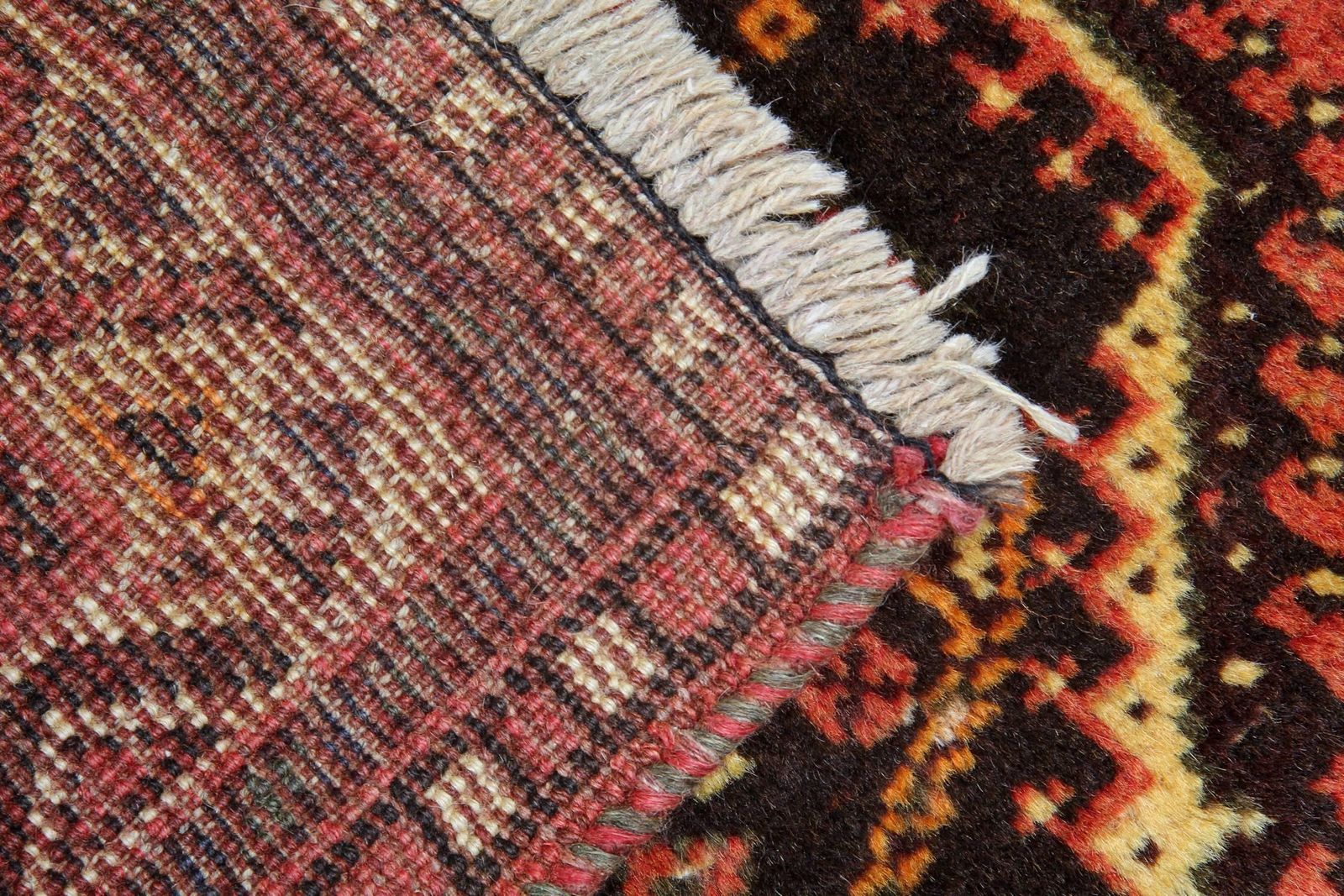 Vintage Oosters Tribal Vloerkleed, Geometrisch Handgemaakt Wollen Tapijt photo Textiel