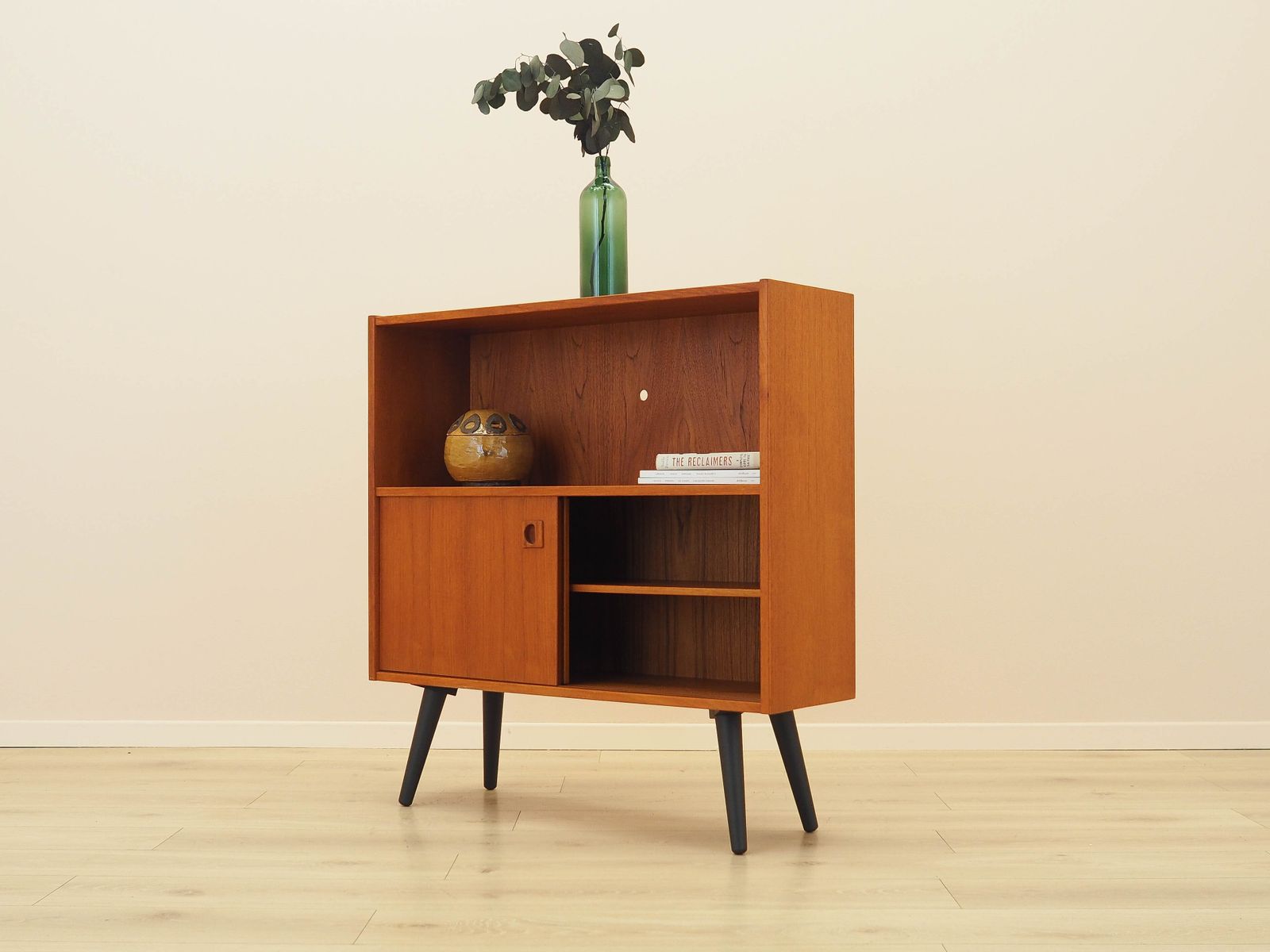 Teakhouten boekenkast, Deens design, jaren 1970, gemaakt in Denemarken photo 689.0