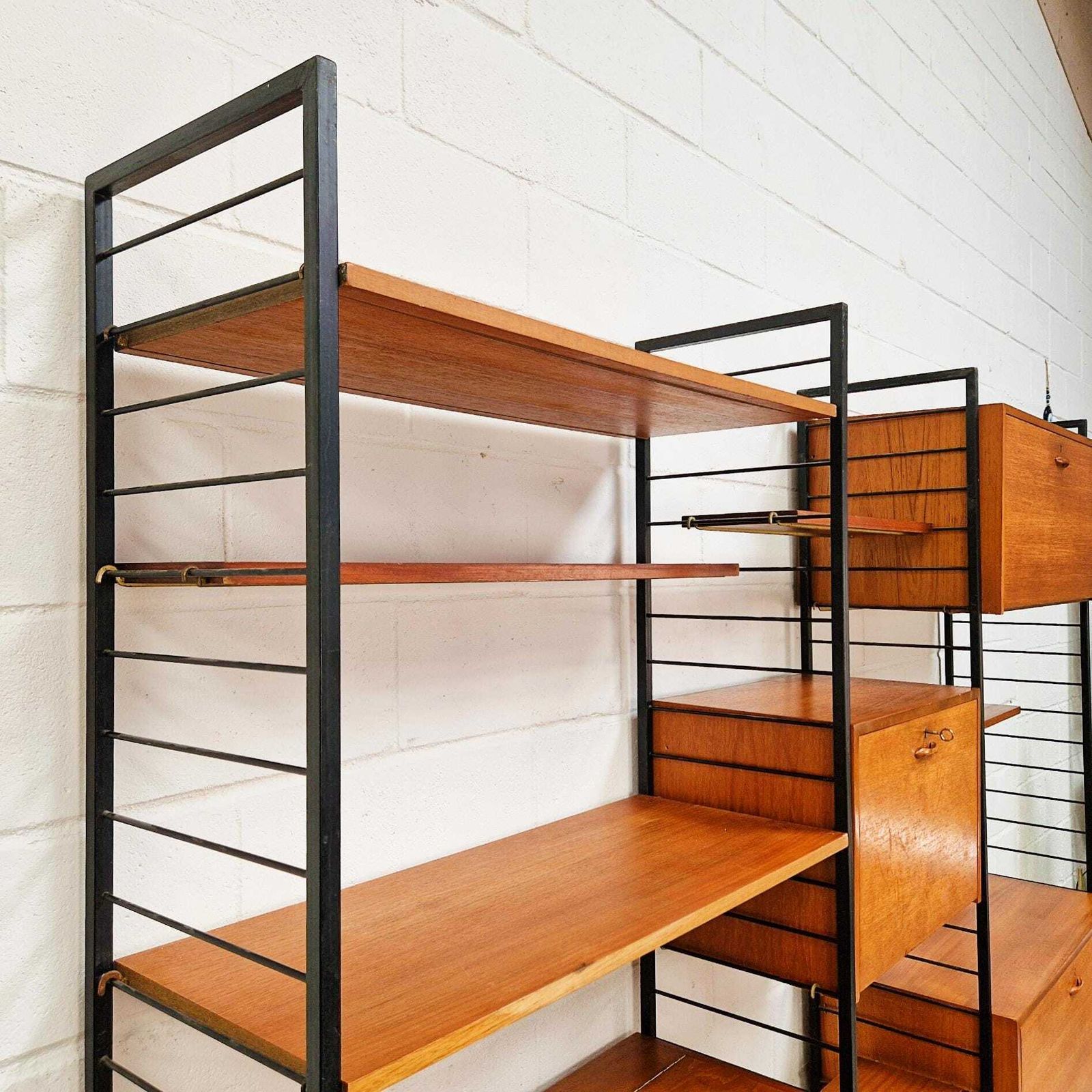 Staples Ladderax Vintage 1960s Mid Century 3 Bay Danish Design Cabinet Sideboard Pg137 photo for sale