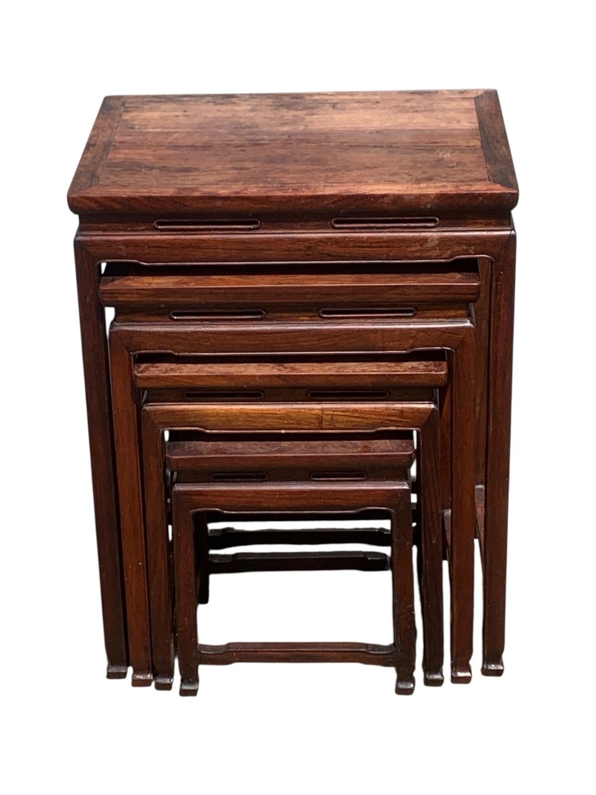 Antique Chinese Qing Dynasty (Tongzhi 1856 1875) Nest Of Four Hardwood Tables photo furniture