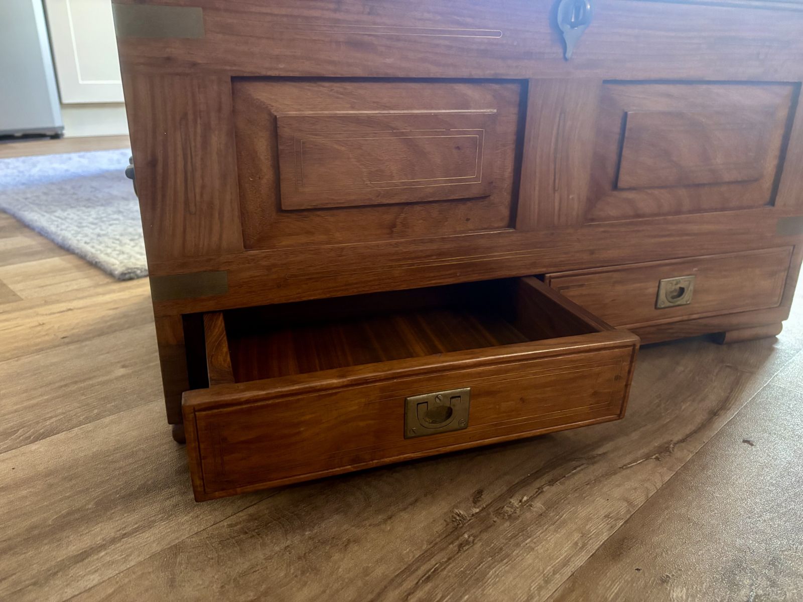 Captains Chest, Rosewood With Brass Handles And Trim photo furniture