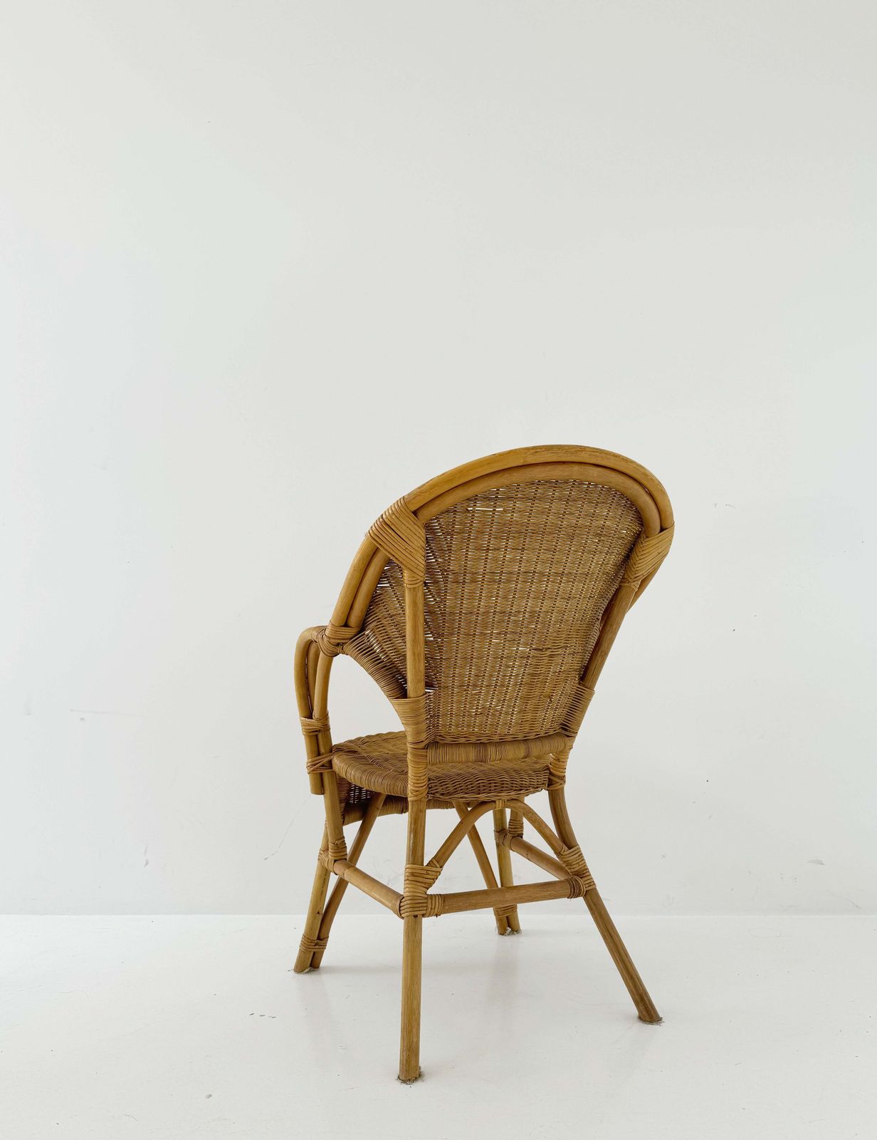 Woven Rattan Armchair, 1960s photo for sale