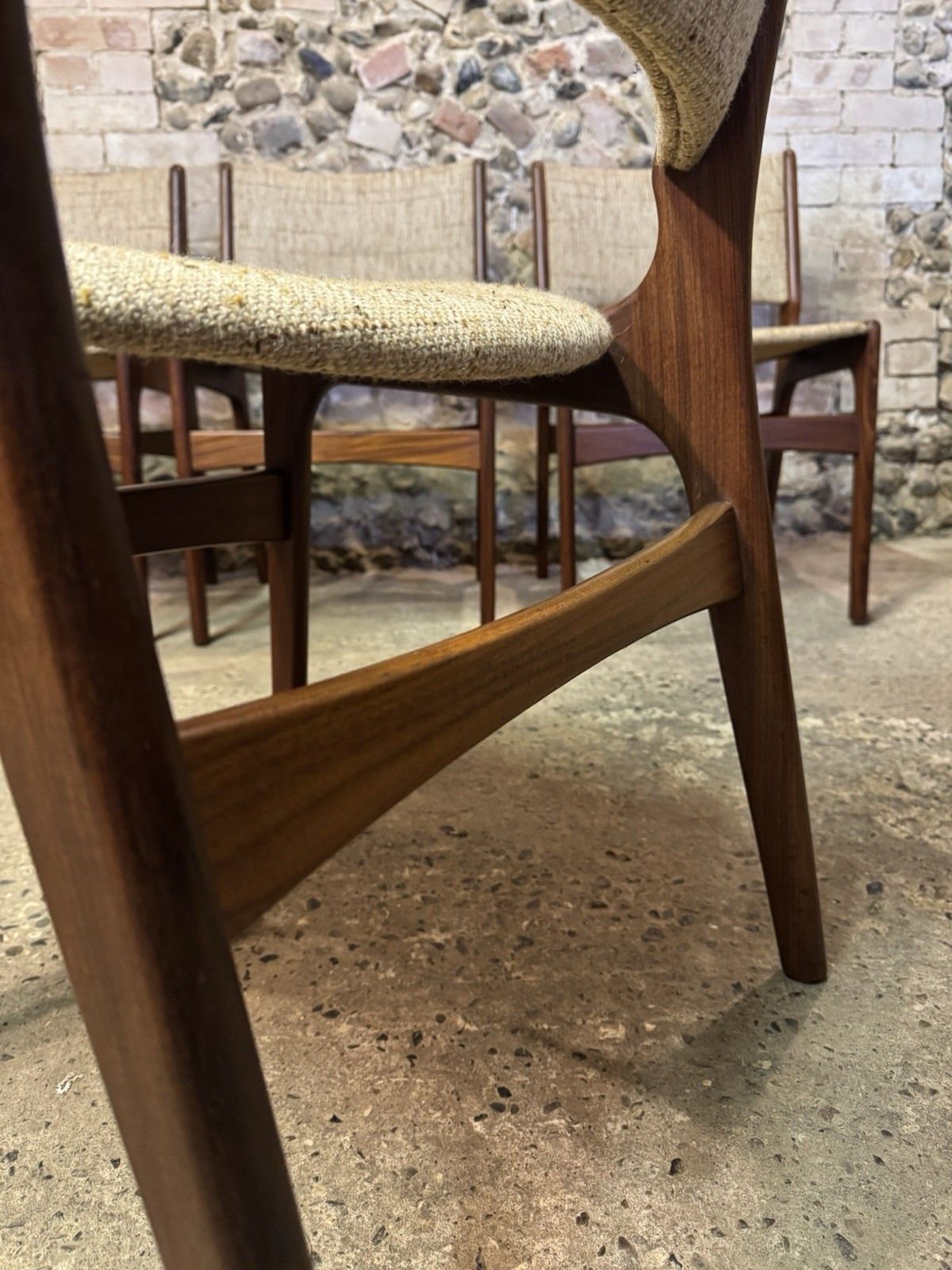 photo for sale 🚛 Vintage Mid Century Set Of 6 Erik Buch Danish Teak Dining Chairs Model 38