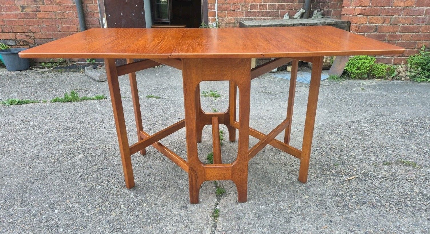 Vintage/Retro/Mid Century G Plan? Teak Drop Leaf Table And 4 Vinyl Seated Chairs photo vinterior
