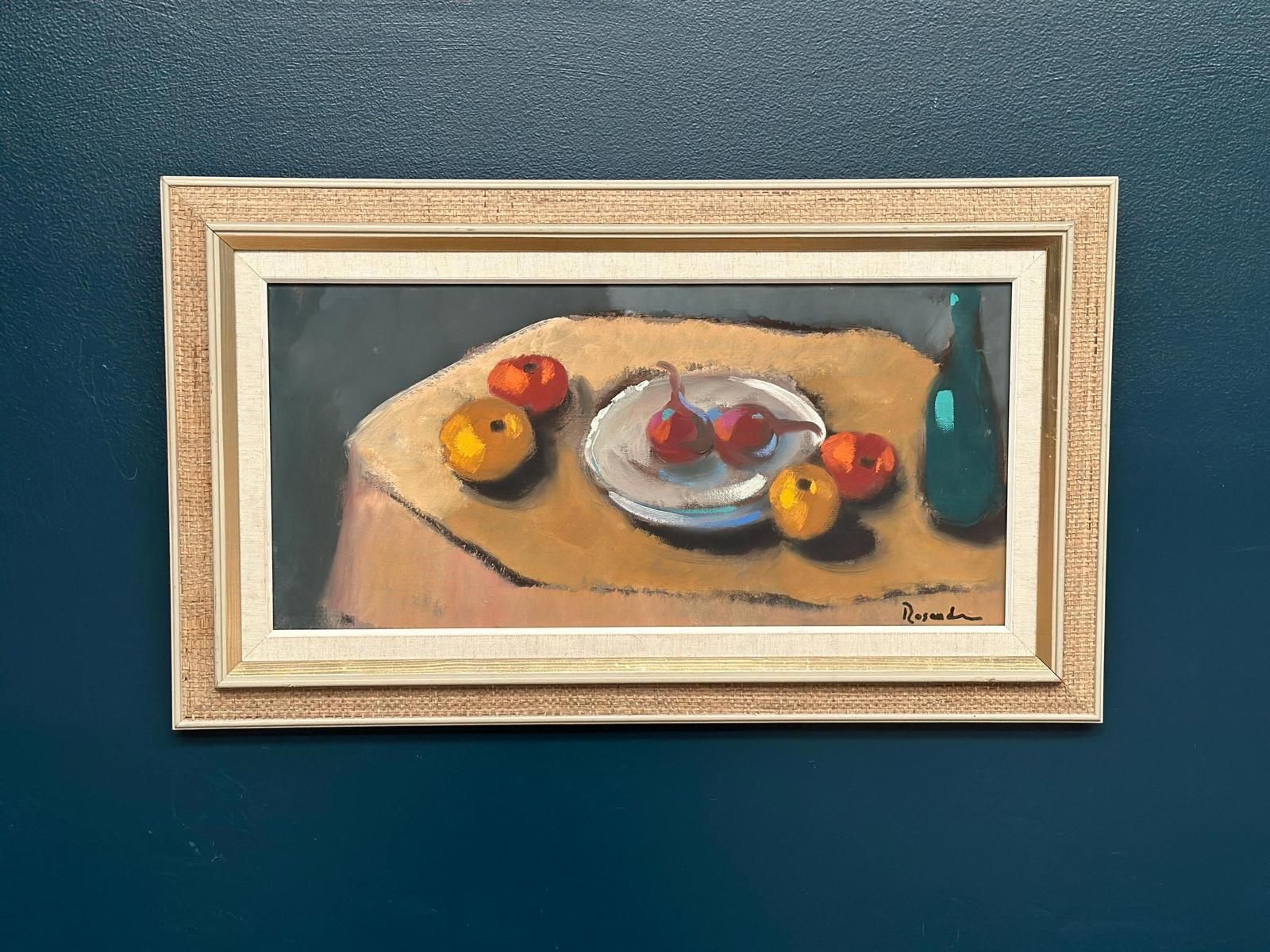 Original Mid Century Swedish Oil On Canvas – “Stilleben” By Kurt Rosander – Vintage & Frame – 42 × 72 Cm (16.5" × 28.3") photo 405.0
