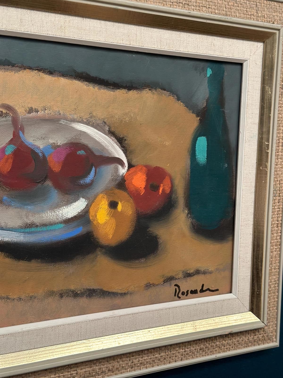 photo furniture Original Mid Century Swedish Oil On Canvas – “Stilleben” By Kurt Rosander – Vintage & Frame – 42 × 72 Cm (16.5" × 28.3")