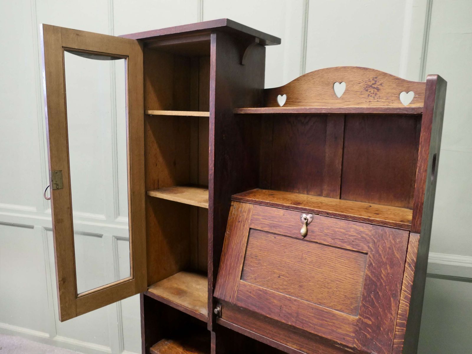 Arts And Crafts Golden Oak Students Bureau Book Case This Is A Very Useful Piece photo 930.0